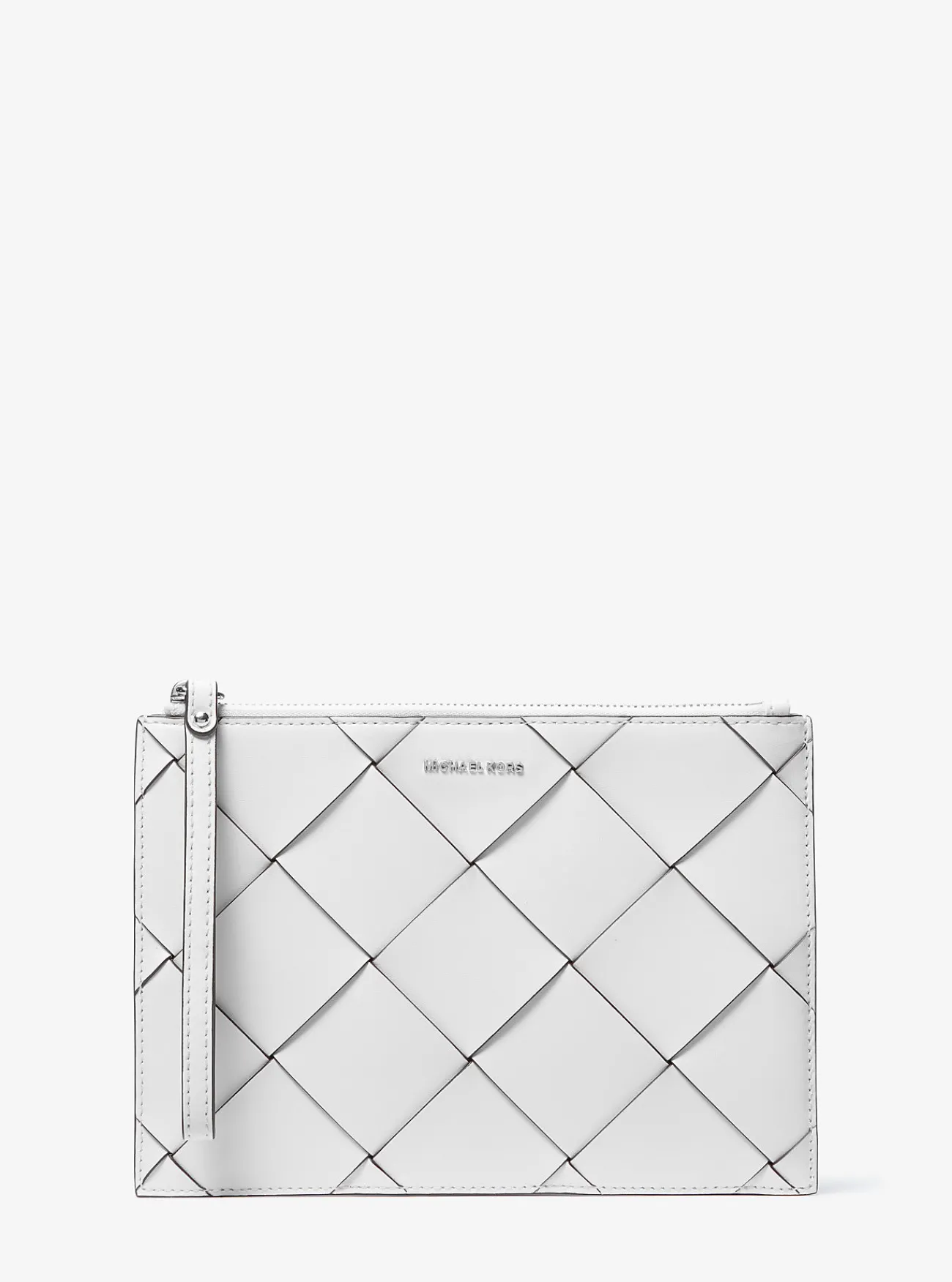 Michael Kors Polstasje Jet Set Travel van geweven leer, extra groot OPTISCHWIT New
