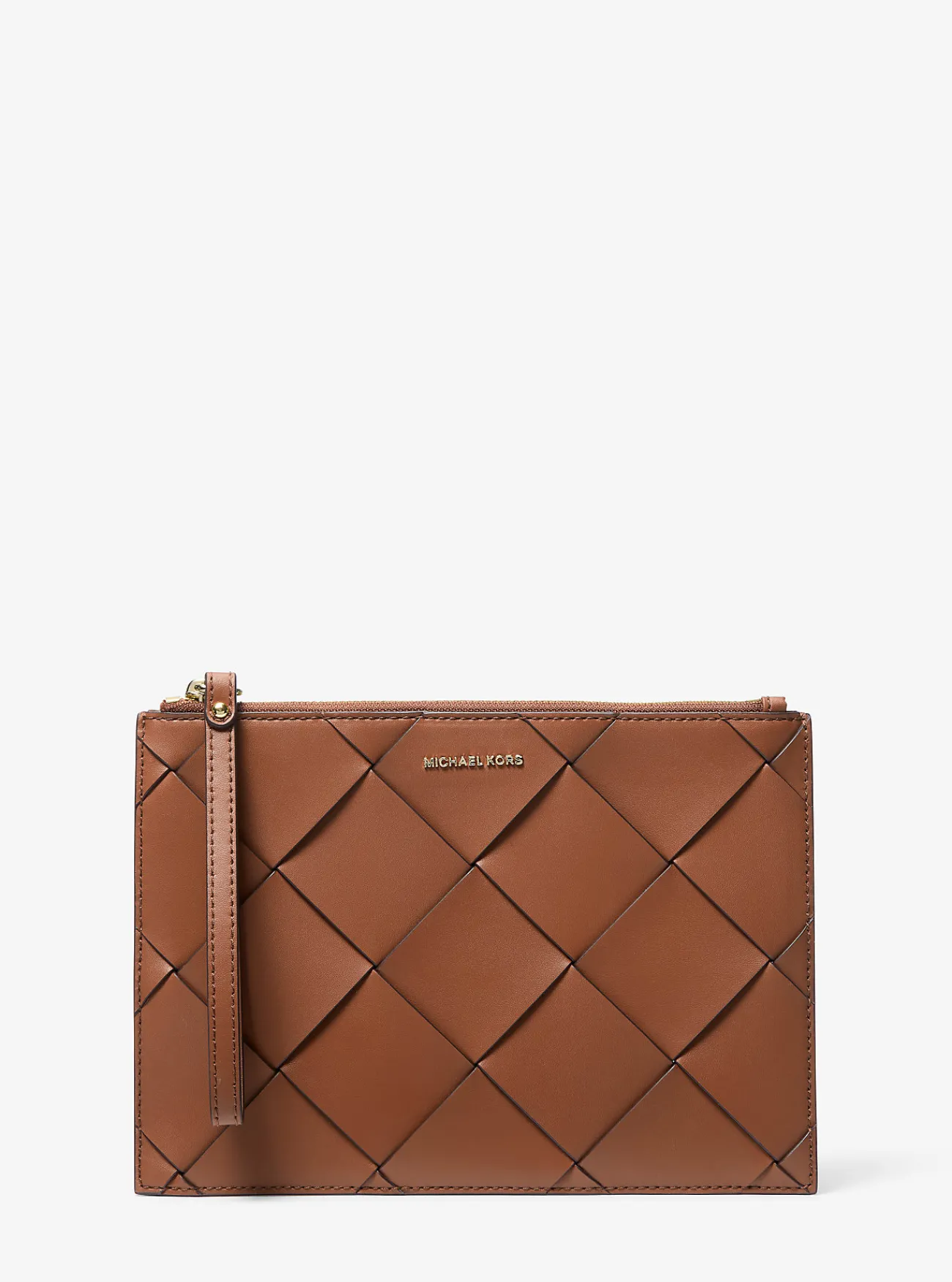 Michael Kors Polstasje Jet Set Travel van geweven leer, extra groot LUGGAGE Outlet