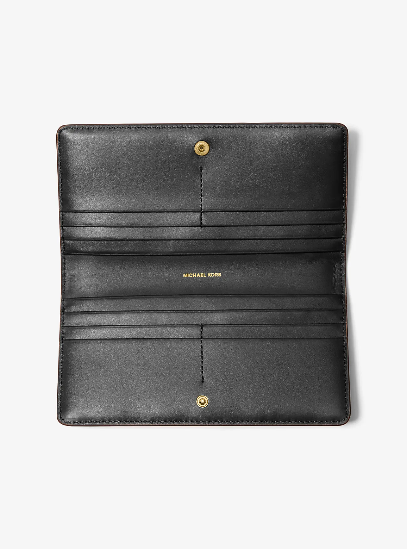 Michael Kors Portefeuille Bryant met kenmerkend logo en drukknoop, groot Discount