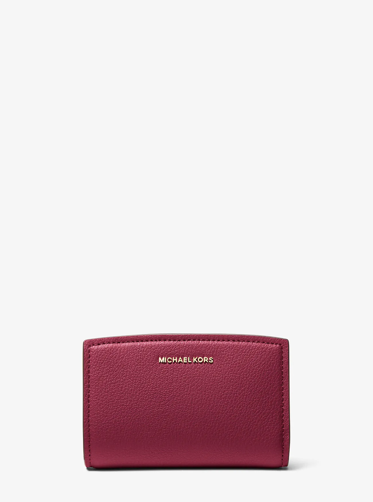 Michael Kors Portefeuille Bryant van getrommeld leer, middelgroot MOERBEI Outlet