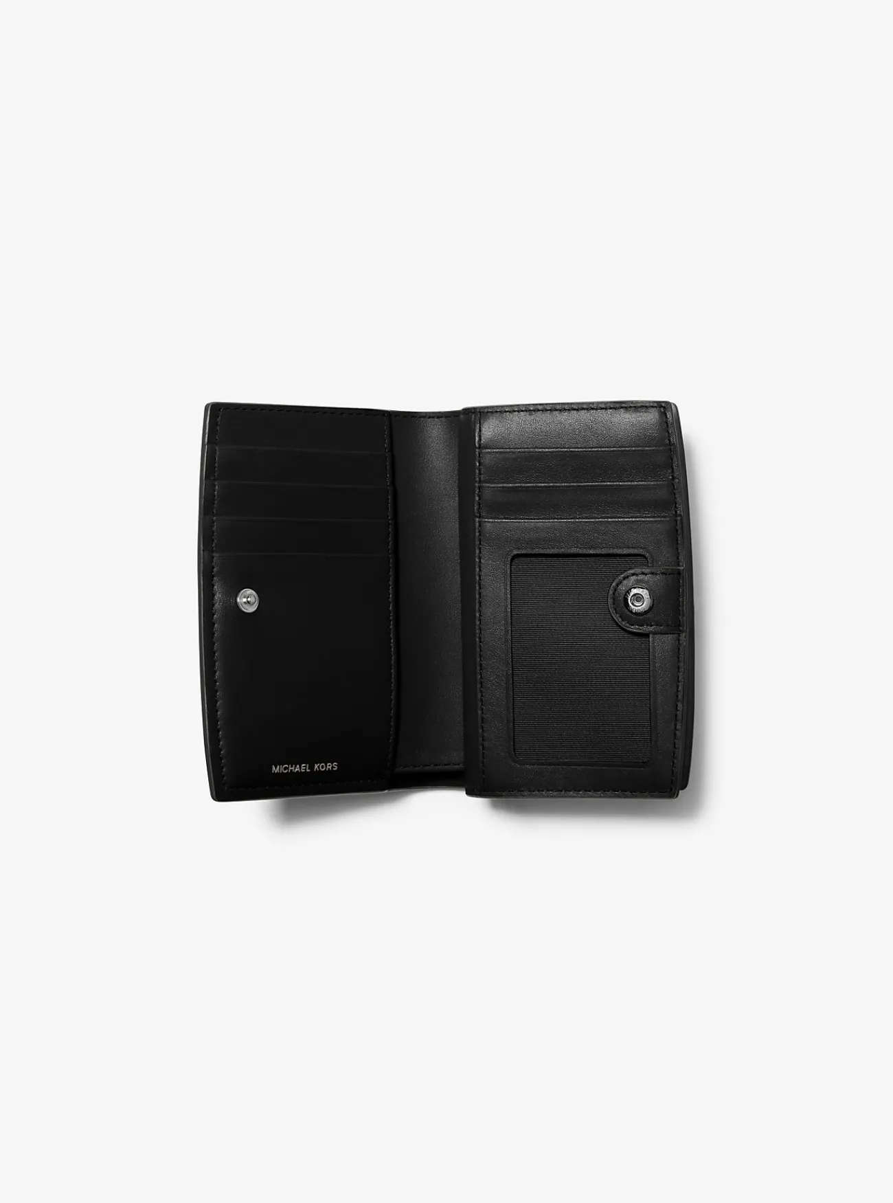 Michael Kors Portefeuille Bryant van getrommeld leer, middelgroot ZWART Sale