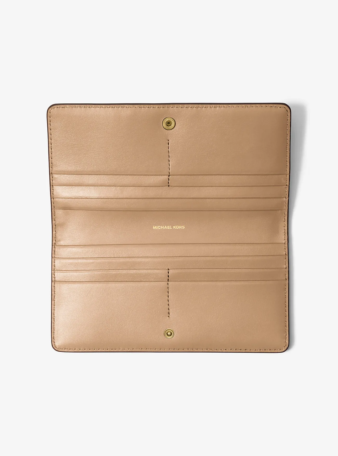 Michael Kors Portefeuille Bryant van getrommeld leer met drukknoop, groot KAF Online