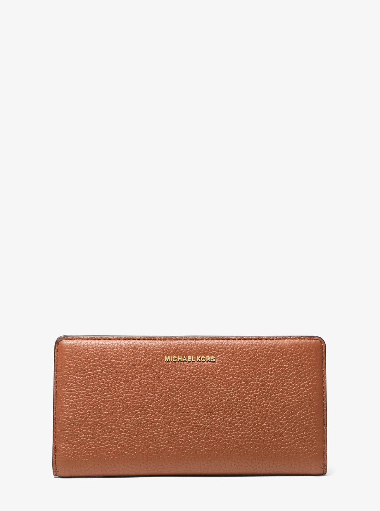 Michael Kors Portefeuille Bryant van getrommeld leer met drukknoop, groot LUGGAGE Best