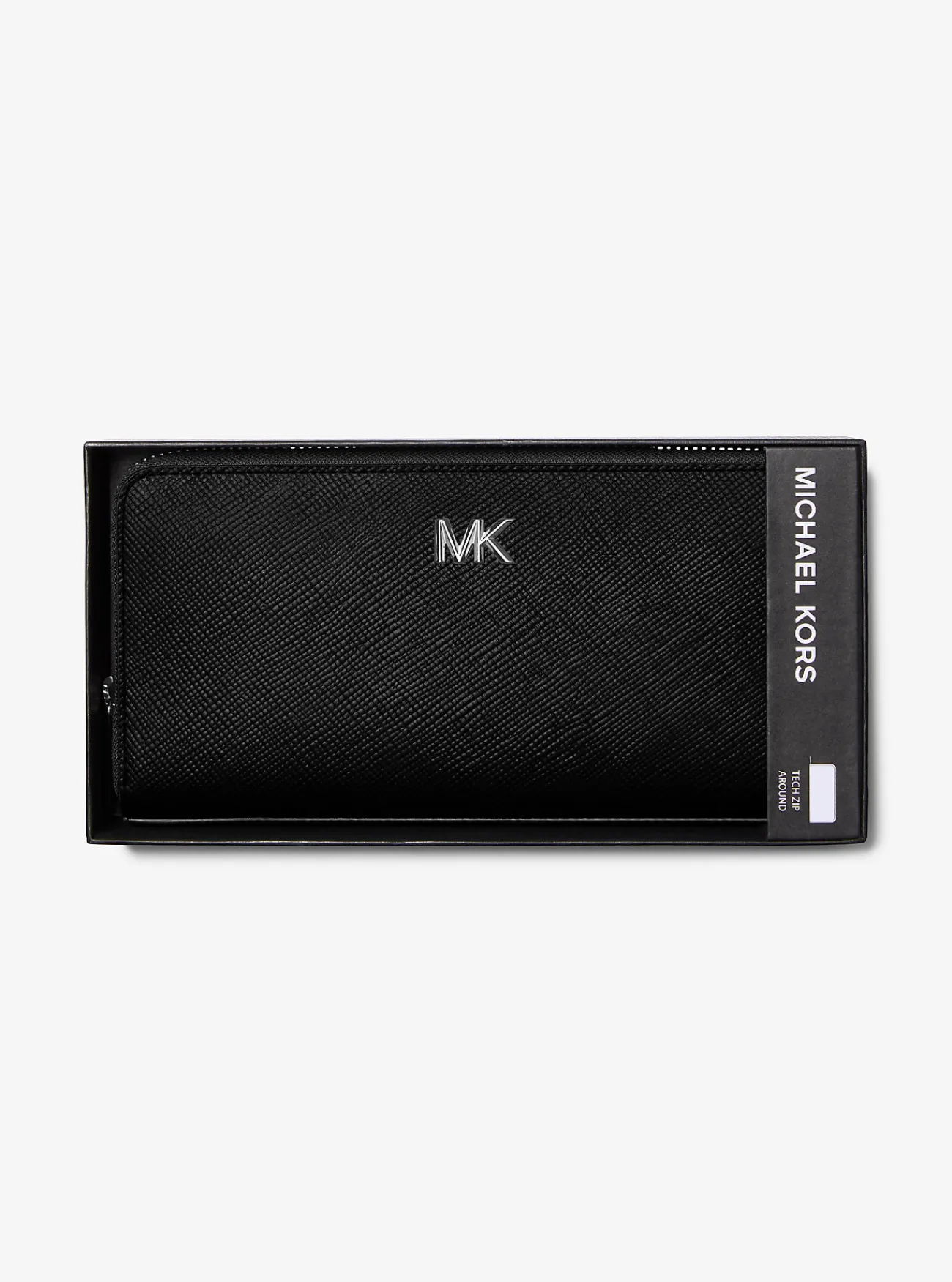 Michael Kors Portefeuille Edison van leer met ritssluiting rondom ZWART Best