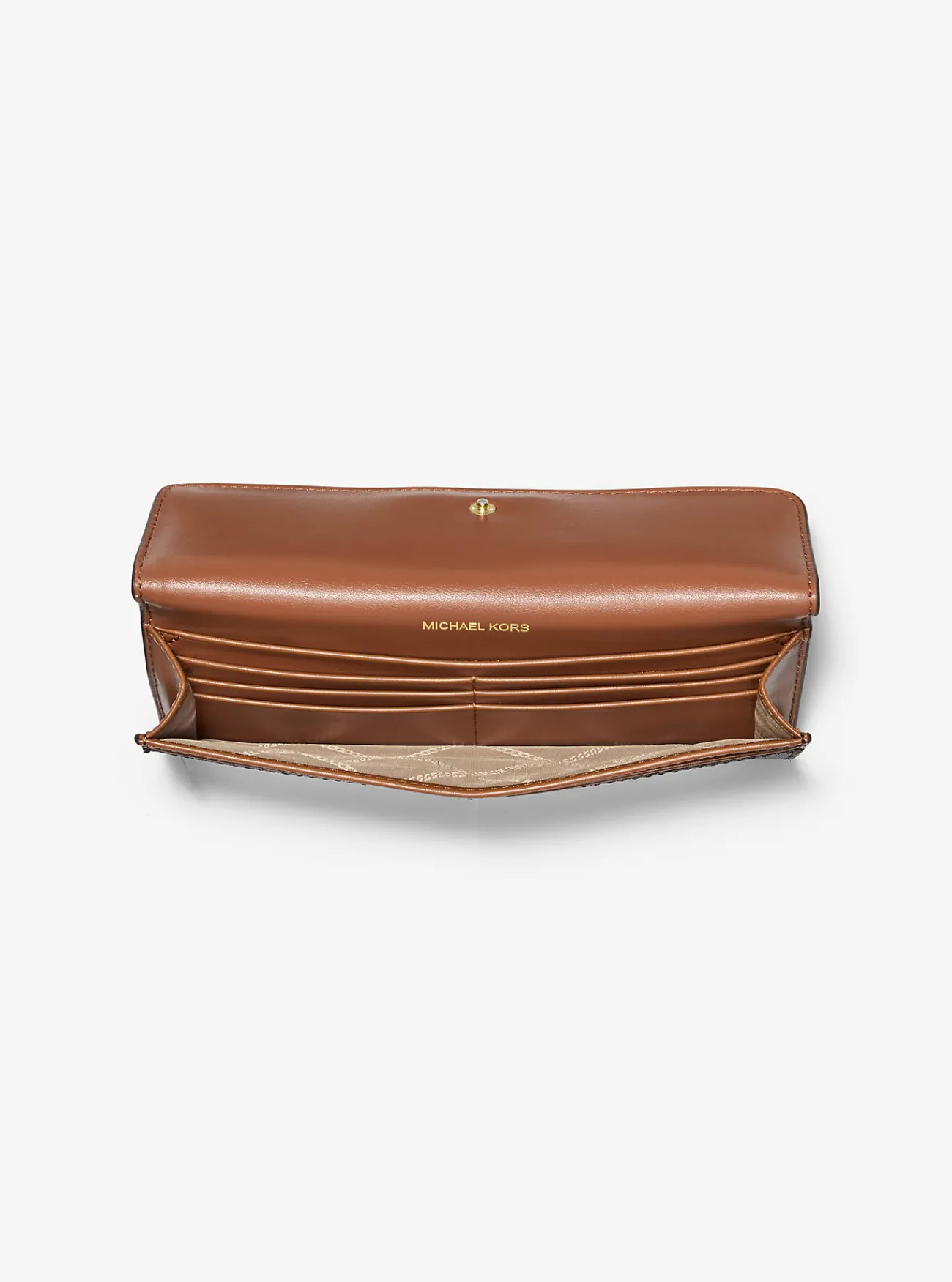 Michael Kors Portefeuille Jet Set met kenmerkend logo en flap met drukknoop, groot Sale