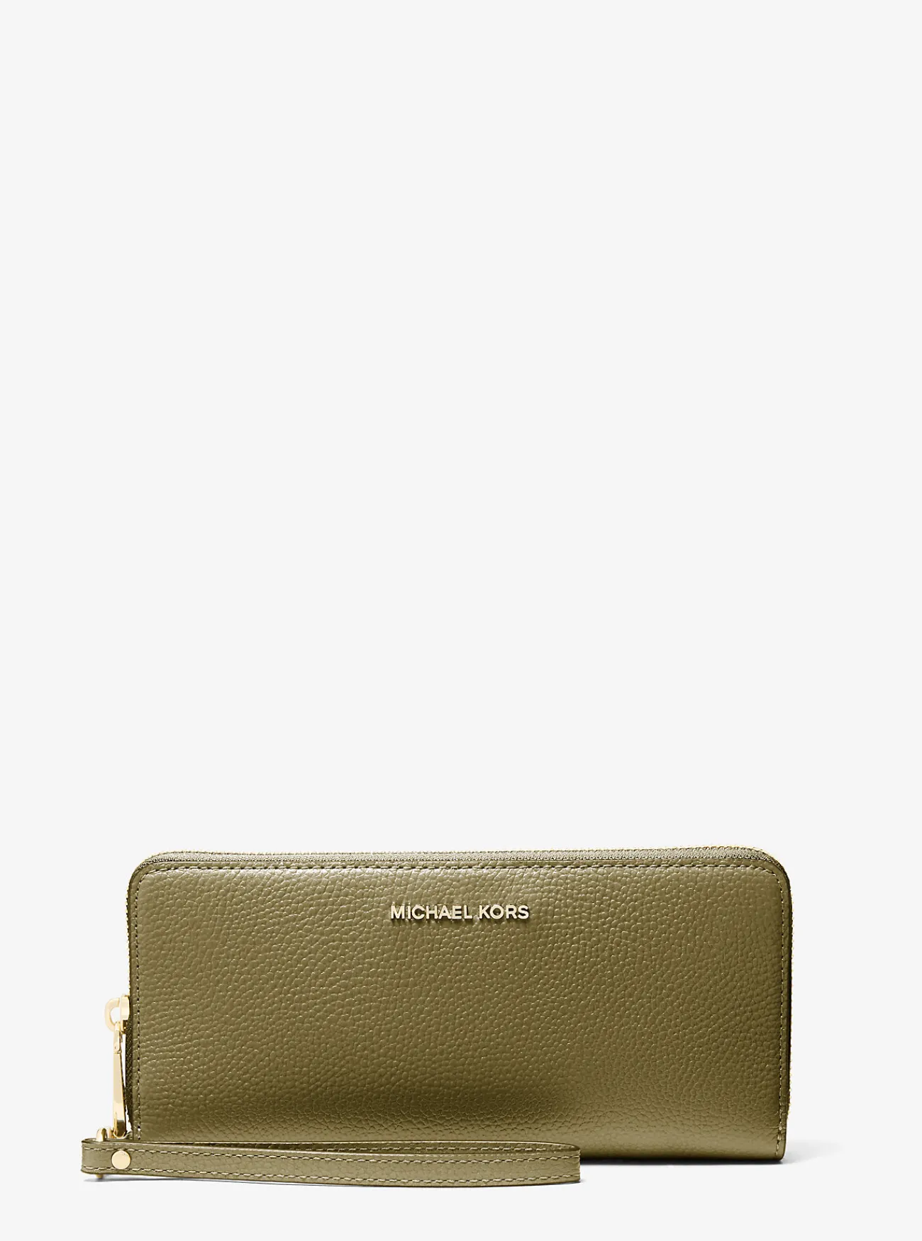 Michael Kors Portefeuille Jet Set Travel van getrommeld leer, groot SAFARIGROEN Online