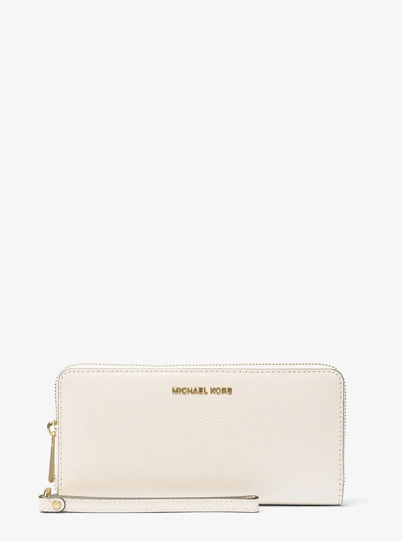 Michael Kors Portefeuille Jet Set Travel van getrommeld leer, groot LICHTCR&Egrave;ME Best