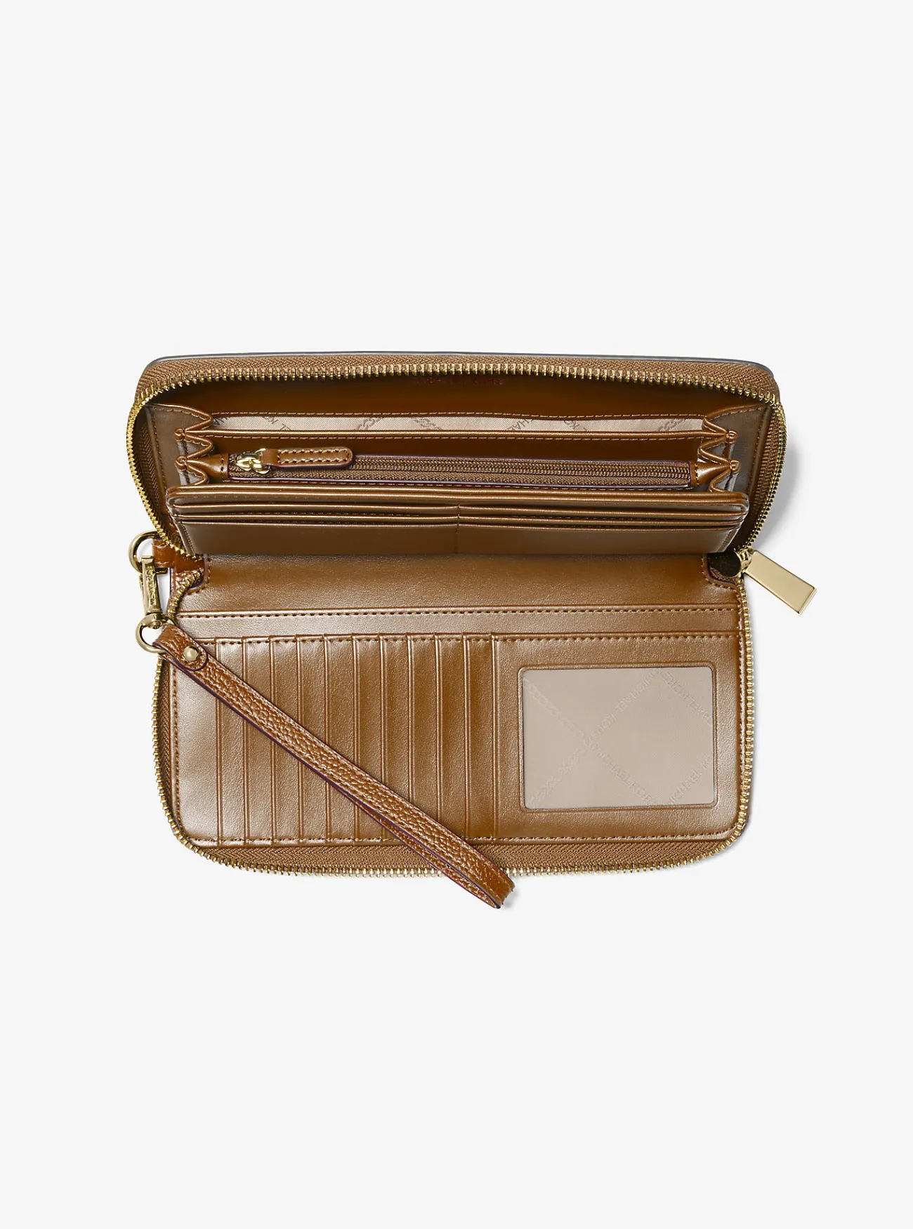 Michael Kors Portefeuille Jet Set Travel van getrommeld leer, groot KAF Clearance
