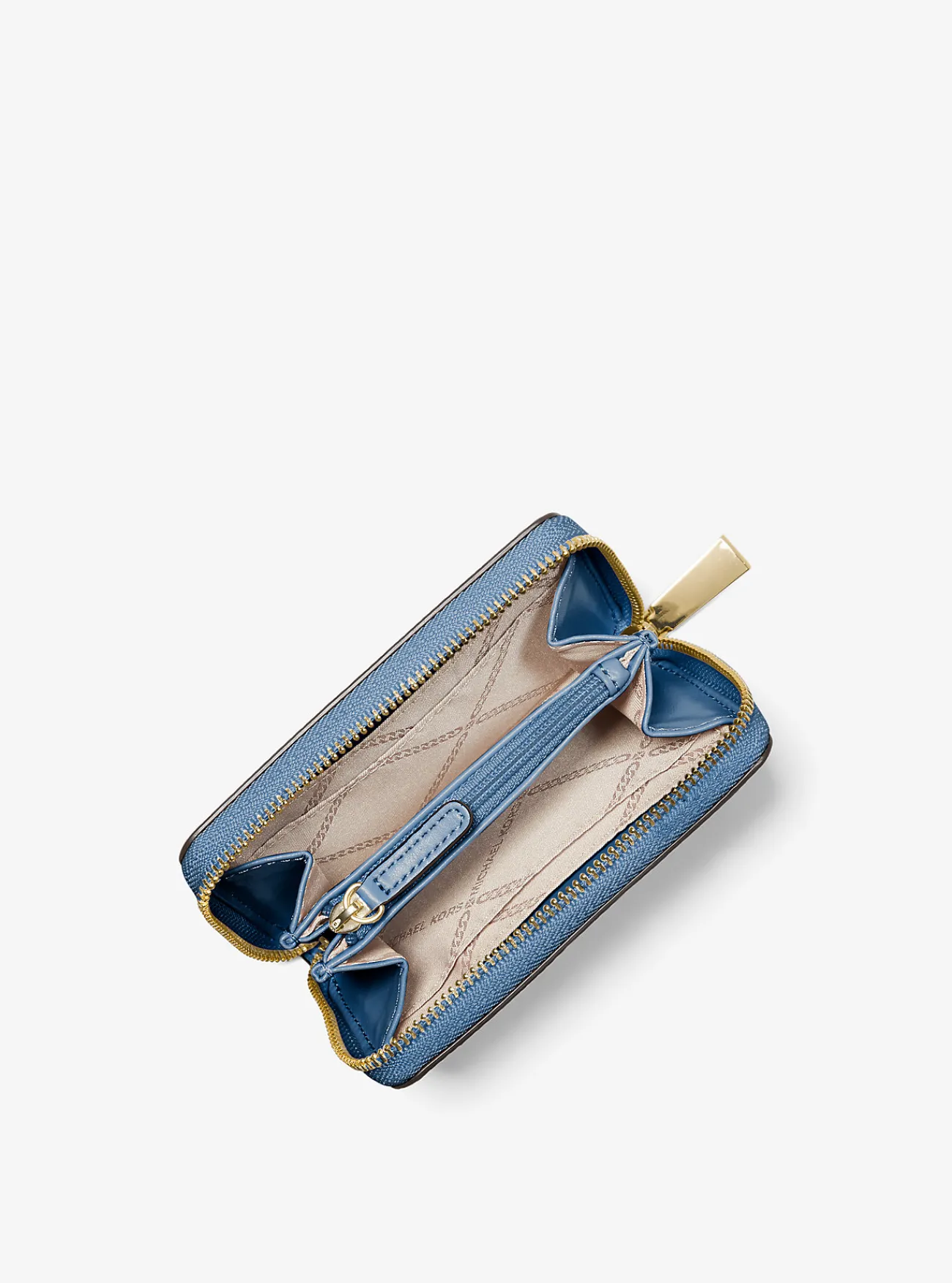 Michael Kors Portefeuille Jet Set van getrommeld leer, klein Outlet