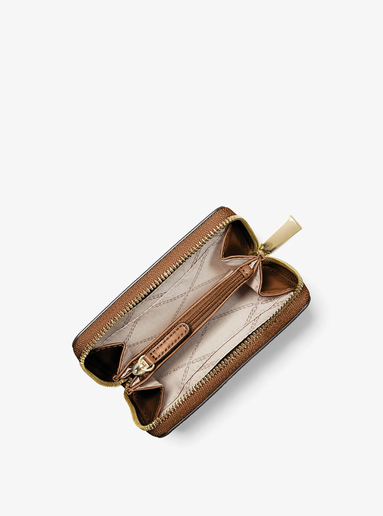Michael Kors Portefeuille Jet Set van getrommeld leer, klein LUGGAGE New