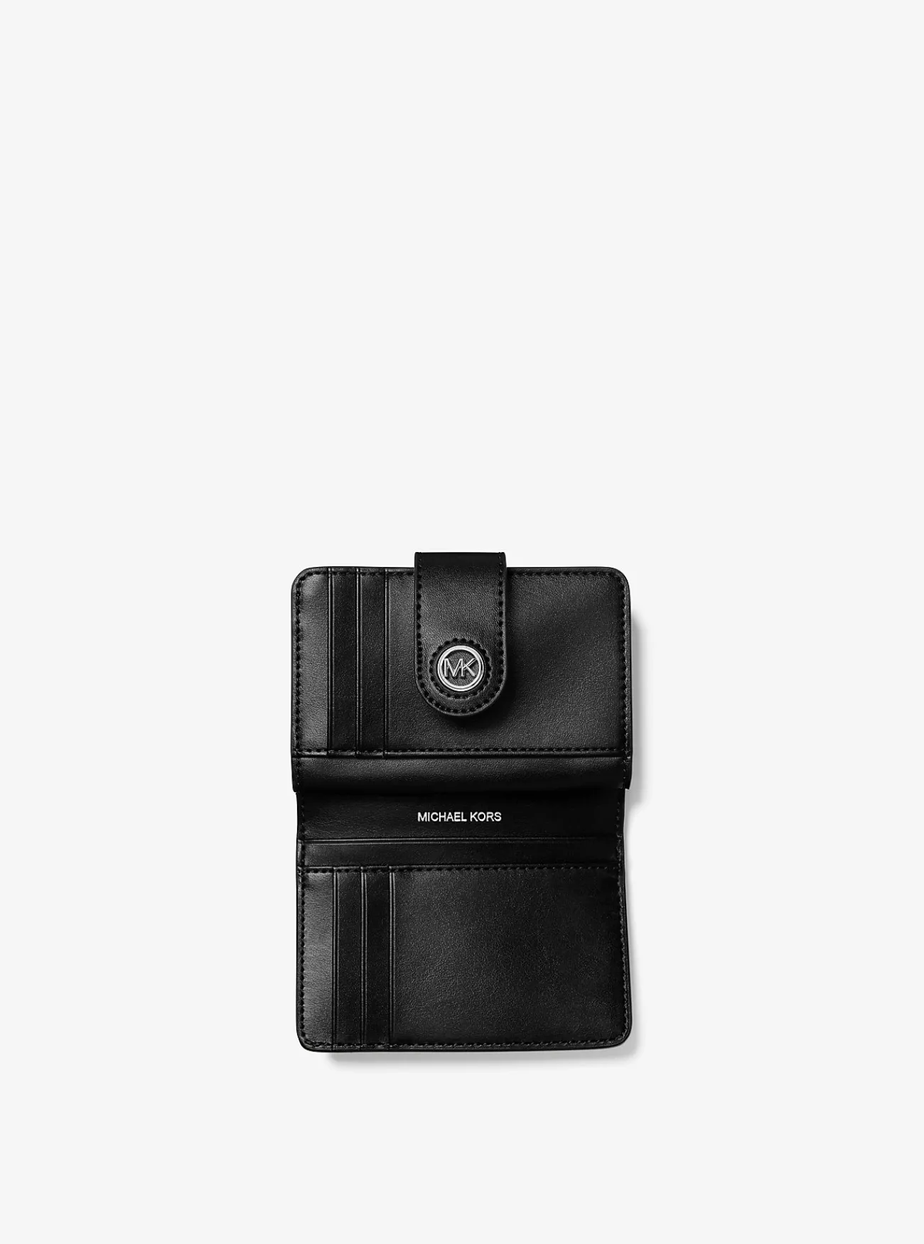 Michael Kors Portefeuille Mercer van leer, klein ZWART Outlet