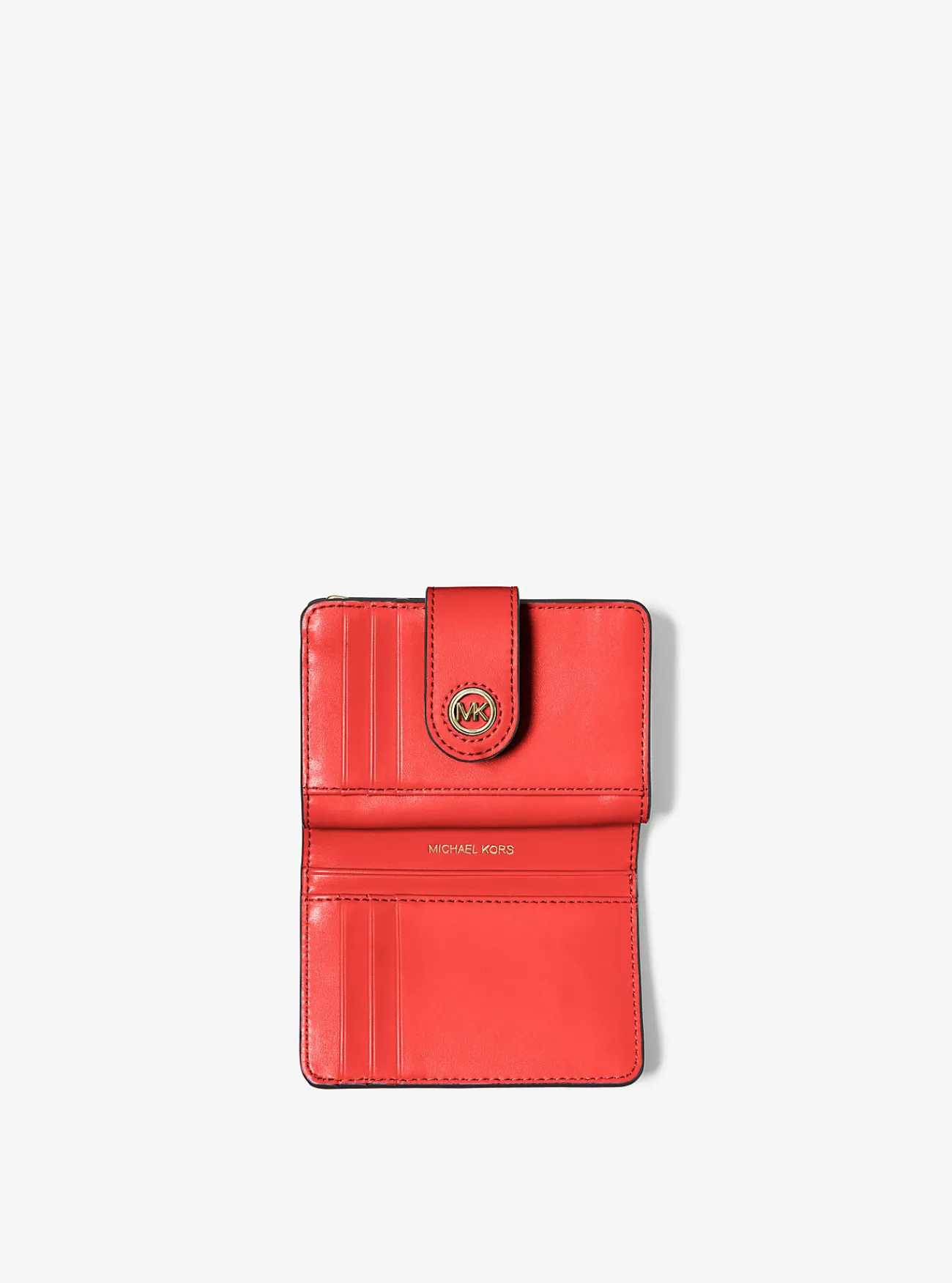 Michael Kors Portefeuille Mercer van leer, klein GEBRANDSIENNA Clearance