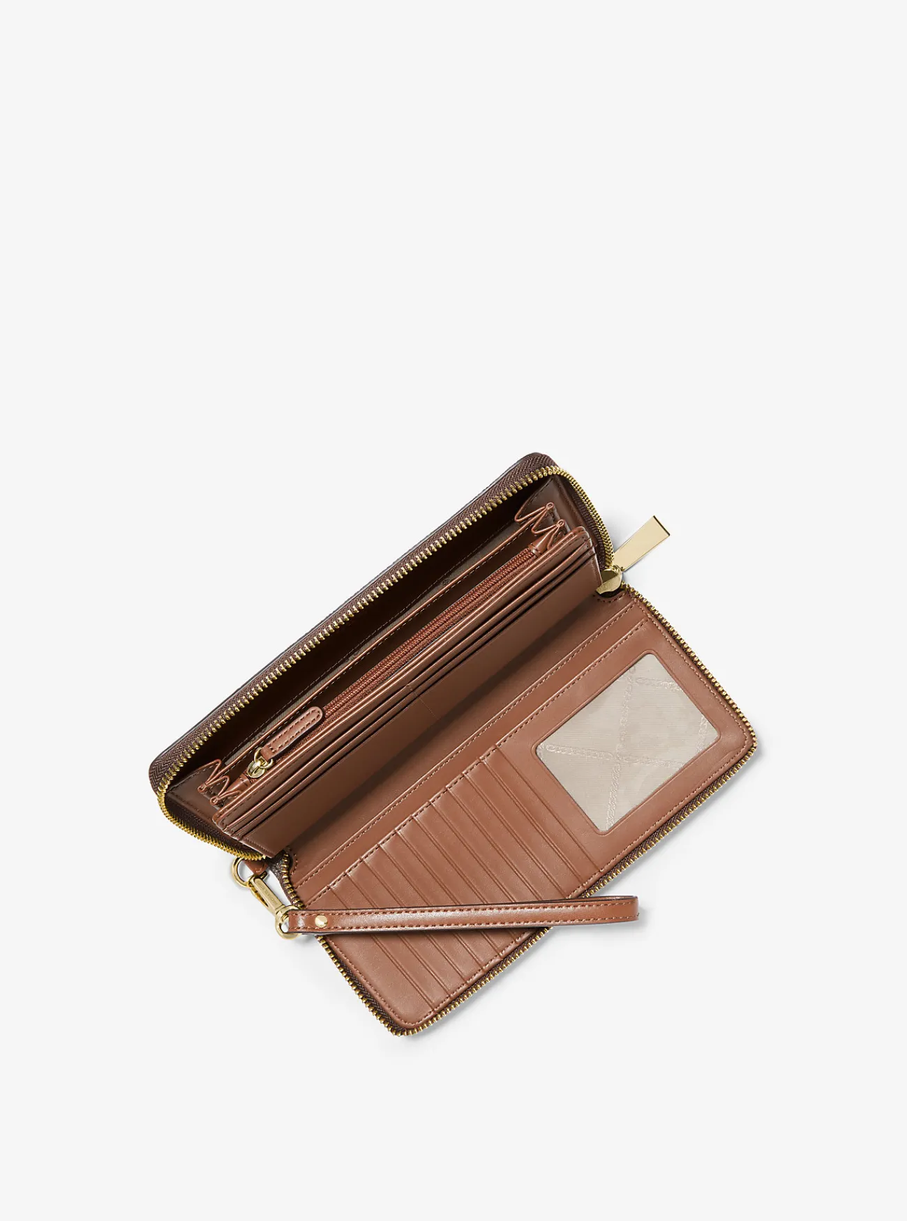 Michael Kors Portefeuille met logo, groot BRUIN Fashion