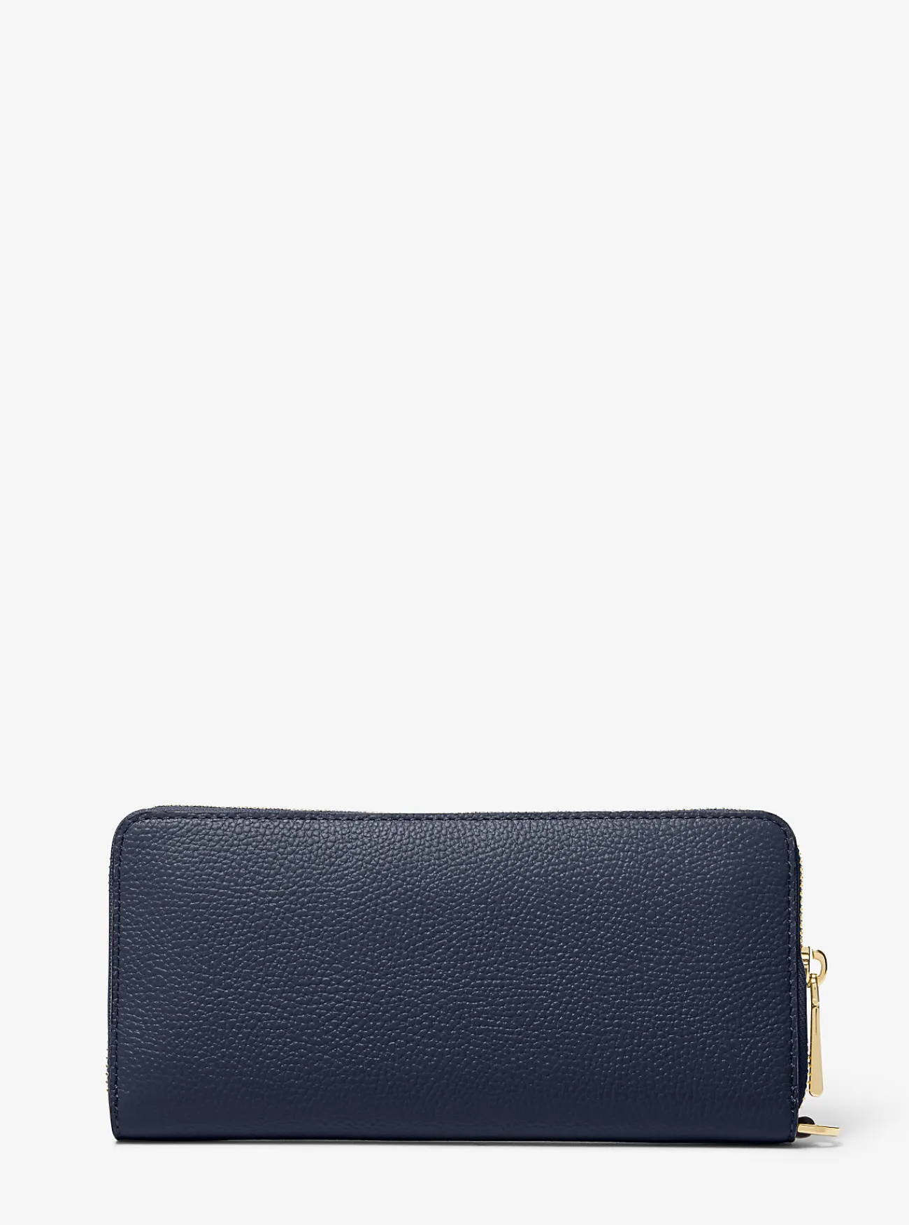 Michael Kors Portefeuille met polsbandje van getrommeld leer MARINEBLAUW Clearance