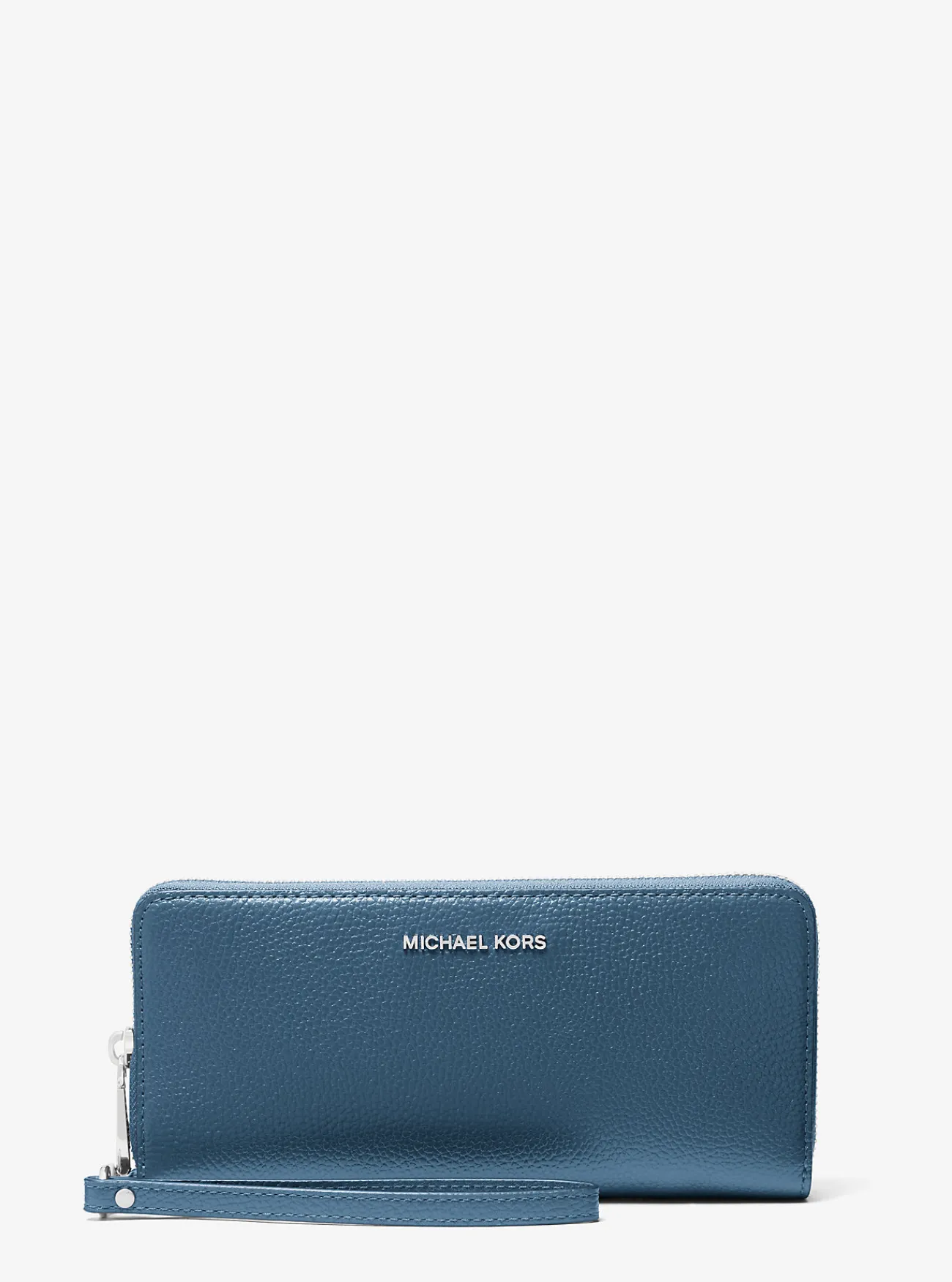 Michael Kors Portefeuille van getrommeld leer, groot DONKERCHAMBRAY Clearance