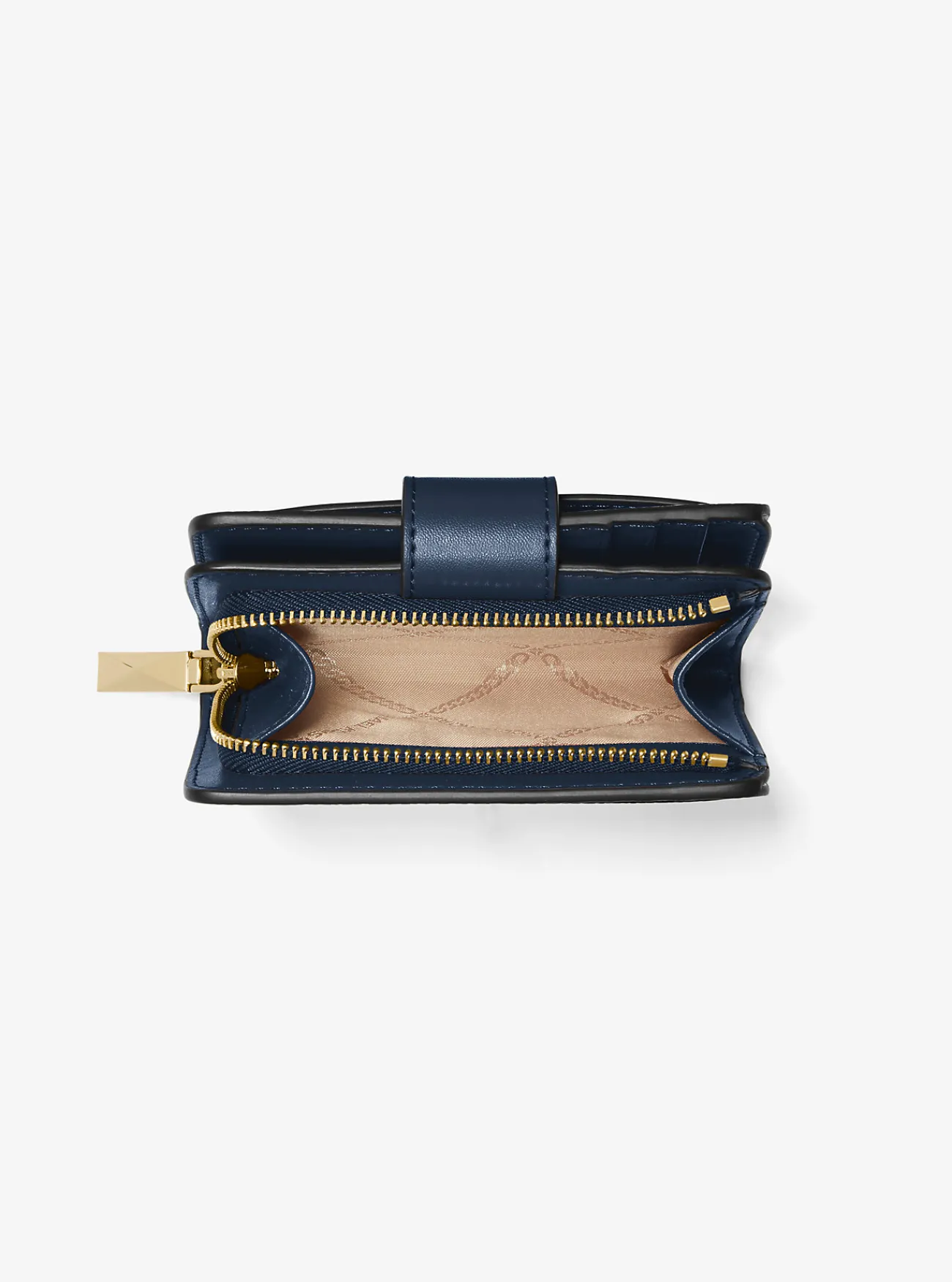 Michael Kors Portefeuille van leer, klein MARINEBLAUW Outlet