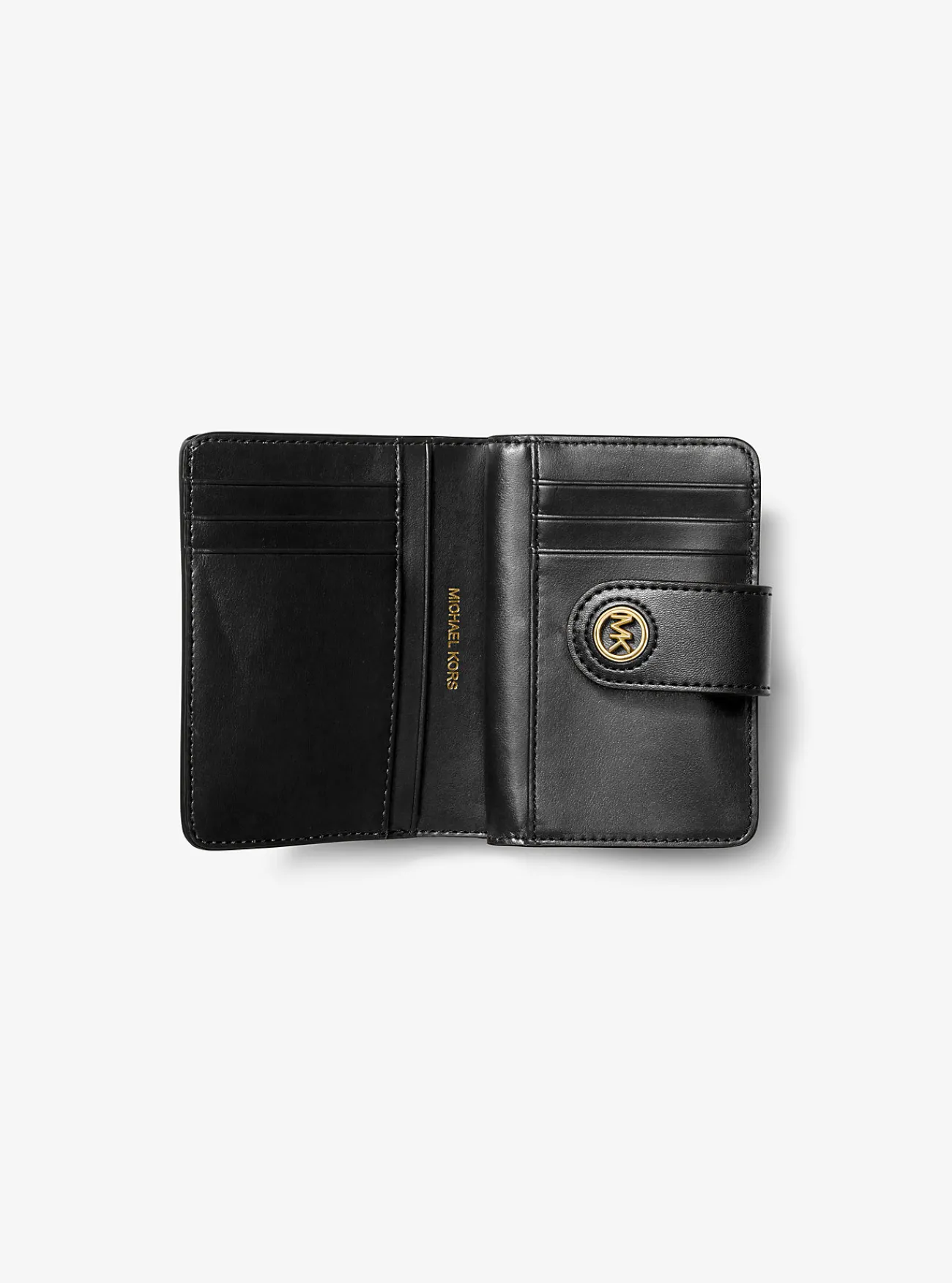 Michael Kors Portefeuille van leer, klein ZWART Best