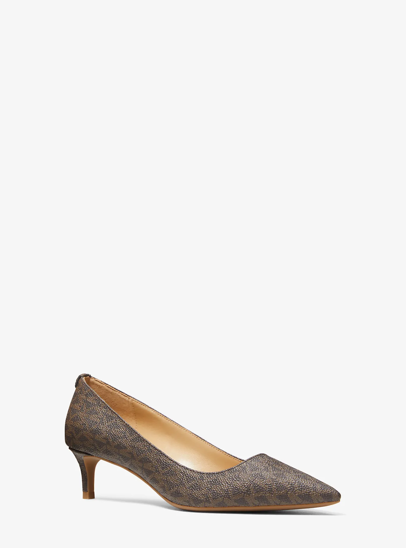Michael Kors Pump Alina Flex met logo en hakje BRUIN Fashion