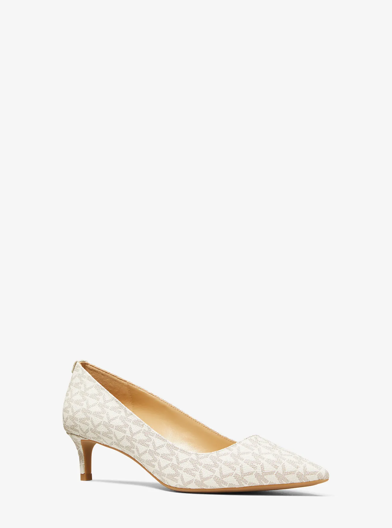 Michael Kors Pump Alina Flex met logo en hakje VANILLE New