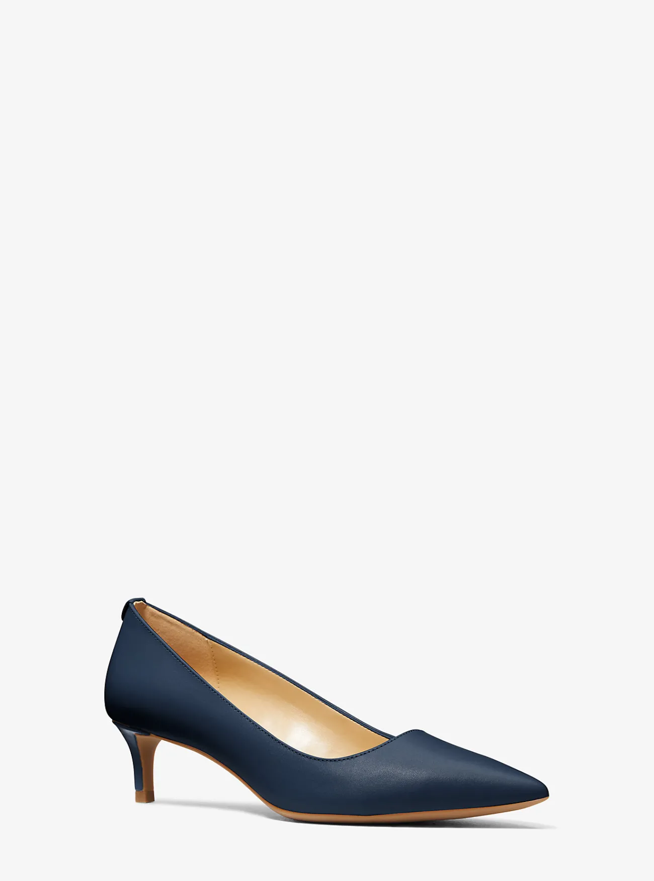 Michael Kors Pump Alina Flex van leer met hakje MARINEBLAUW Best