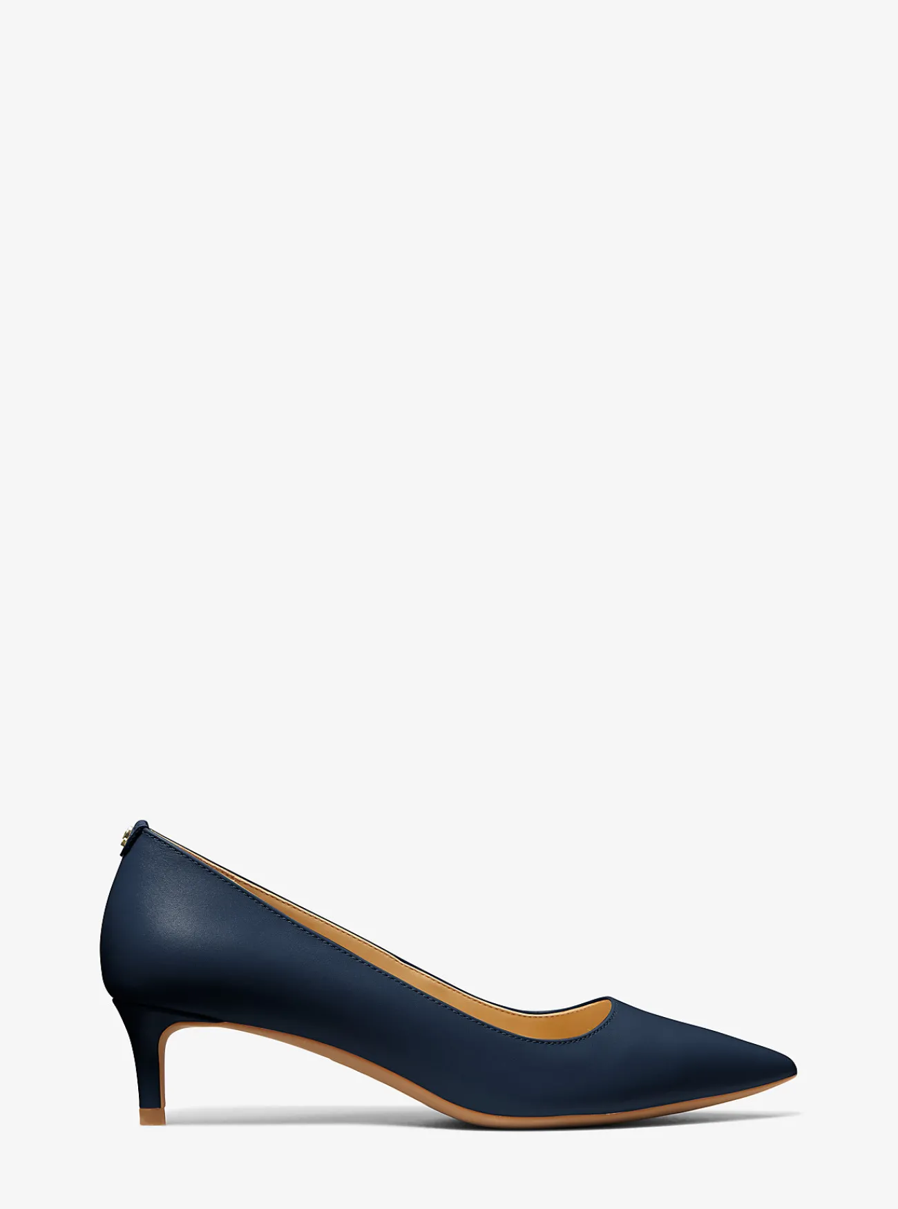Michael Kors Pump Alina Flex van leer met hakje MARINEBLAUW Best