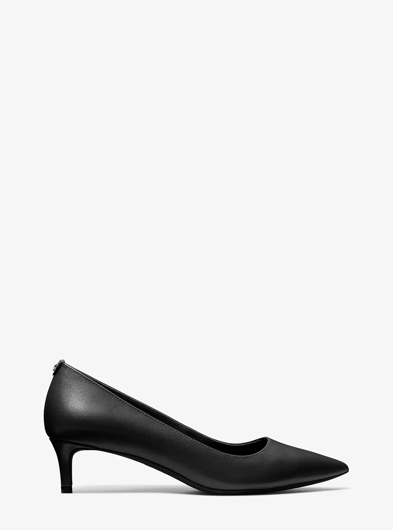 Michael Kors Pump Alina Flex van leer met hakje ZWART Sale