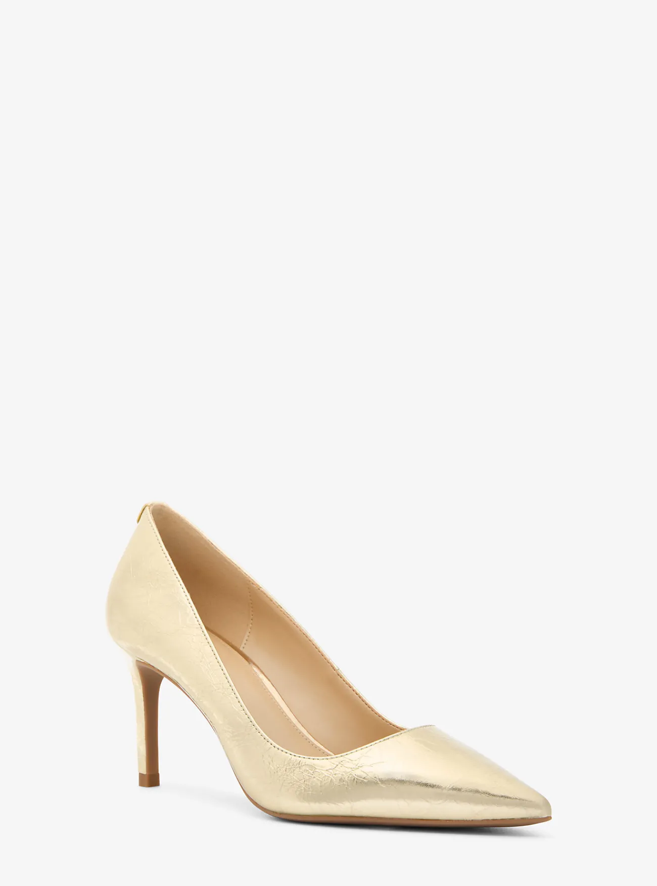 Michael Kors Pump Alina Flex van metallic craquel&eacute; leer LICHTGOUD Online