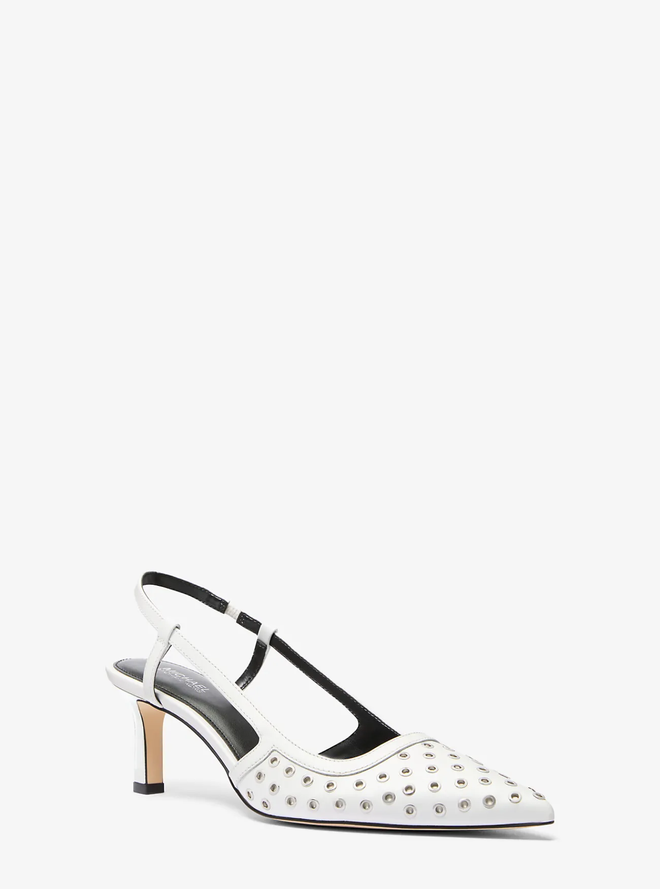 Michael Kors Pump Alora van leer met oogjes en slingback OPTISCHWIT Best