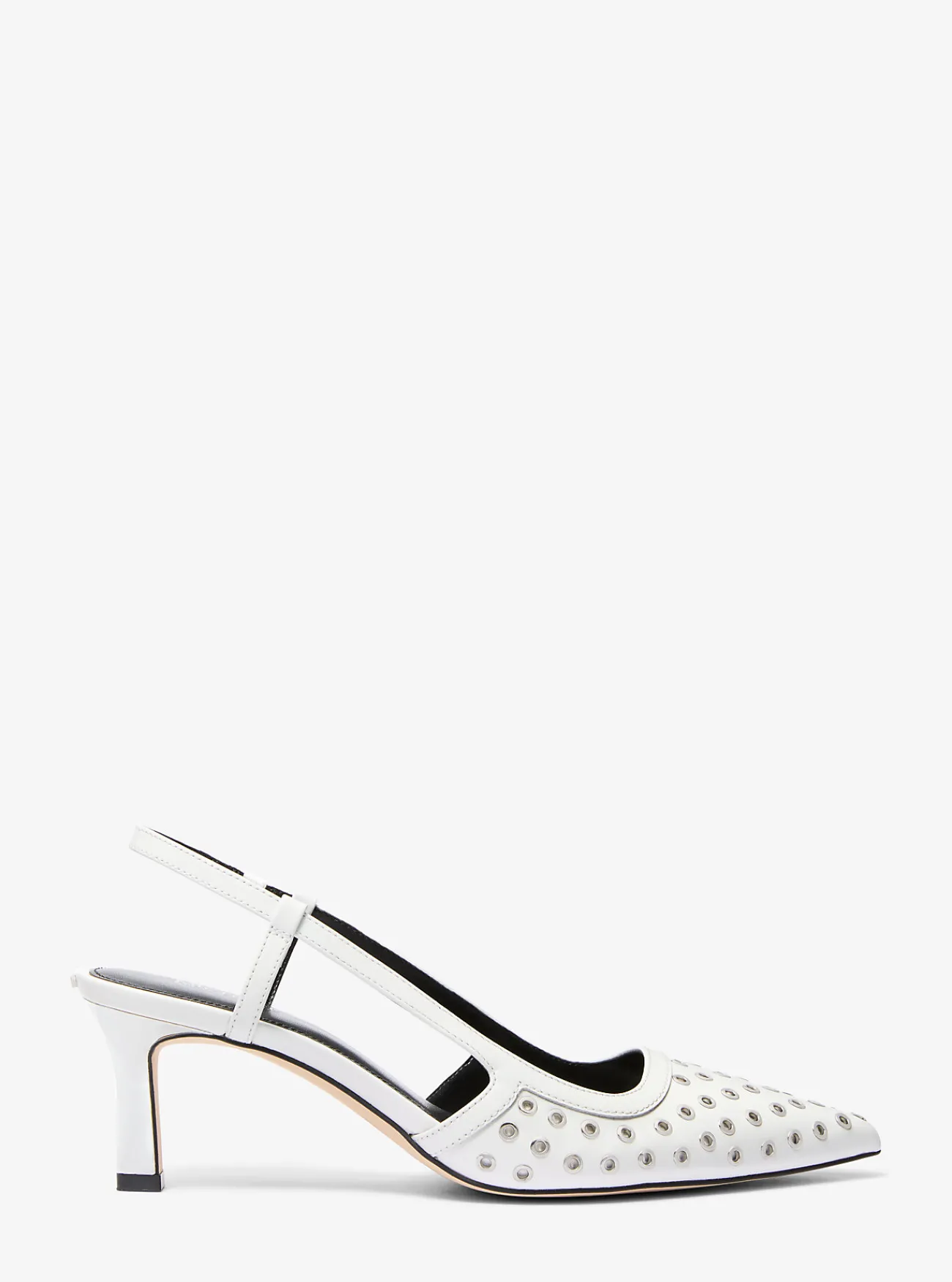 Michael Kors Pump Alora van leer met oogjes en slingback OPTISCHWIT Best