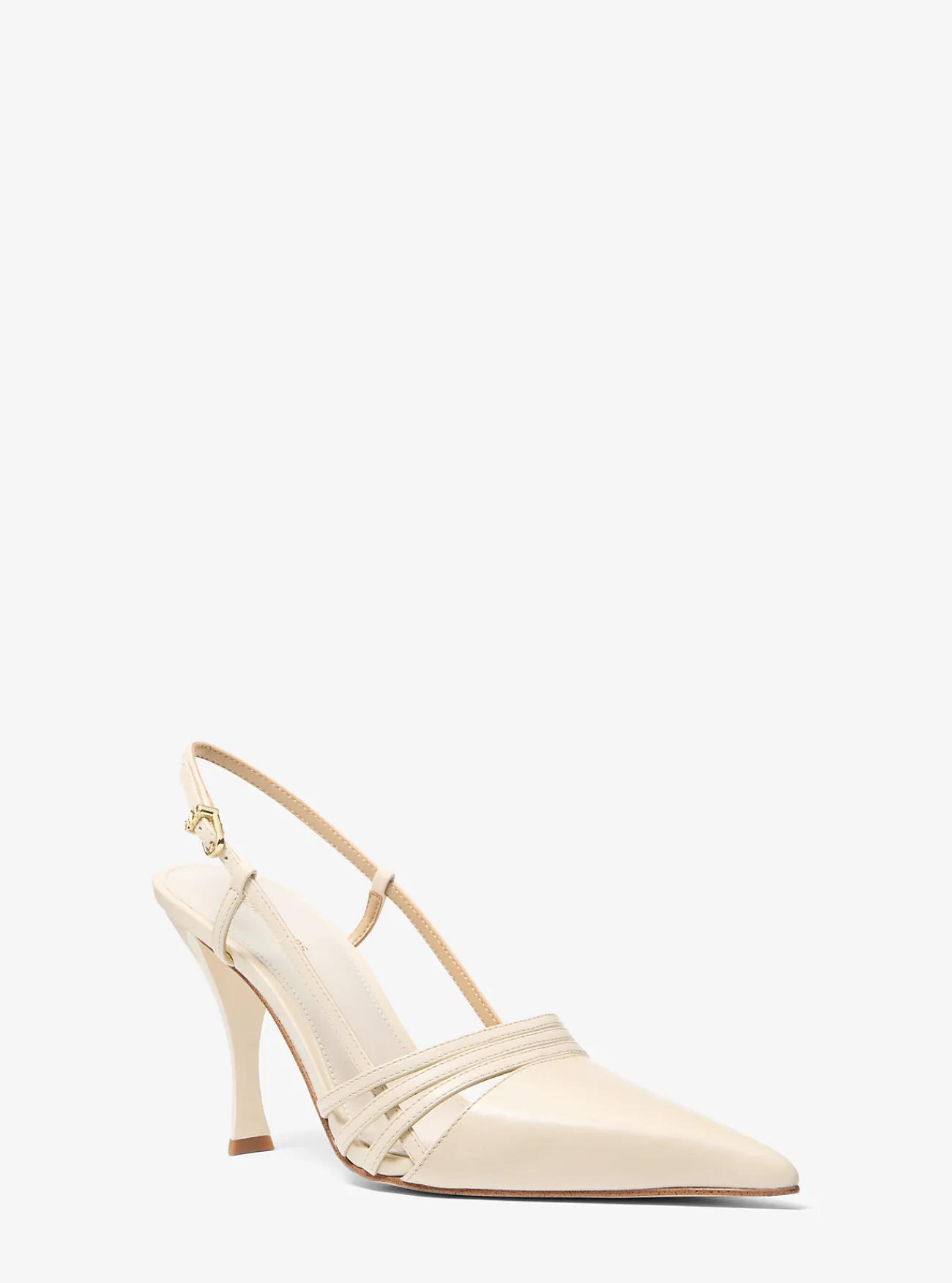 Michael Kors Pump Haisley van leer met slingback LICHTCR&Egrave;ME Clearance