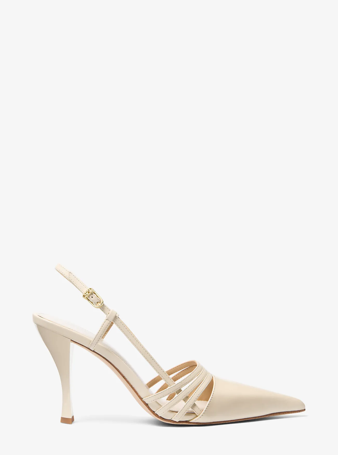 Michael Kors Pump Haisley van leer met slingback LICHTCR&Egrave;ME Clearance
