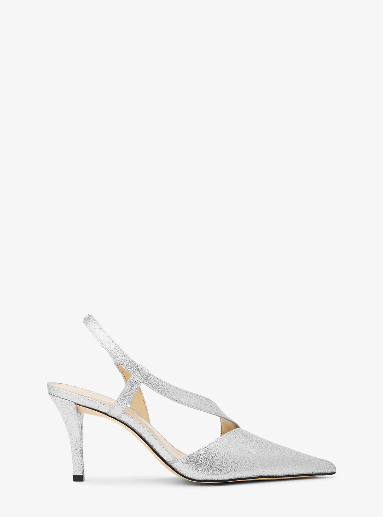Michael Kors Pump Jaida van leer met glitters ZILVER Online