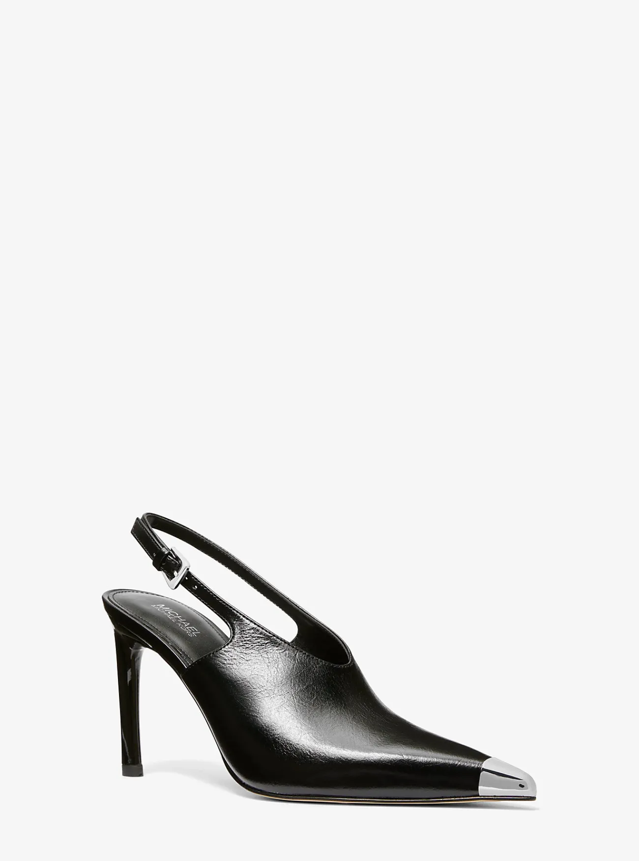 Michael Kors Pump Kasia van leer met slingback ZWART Sale