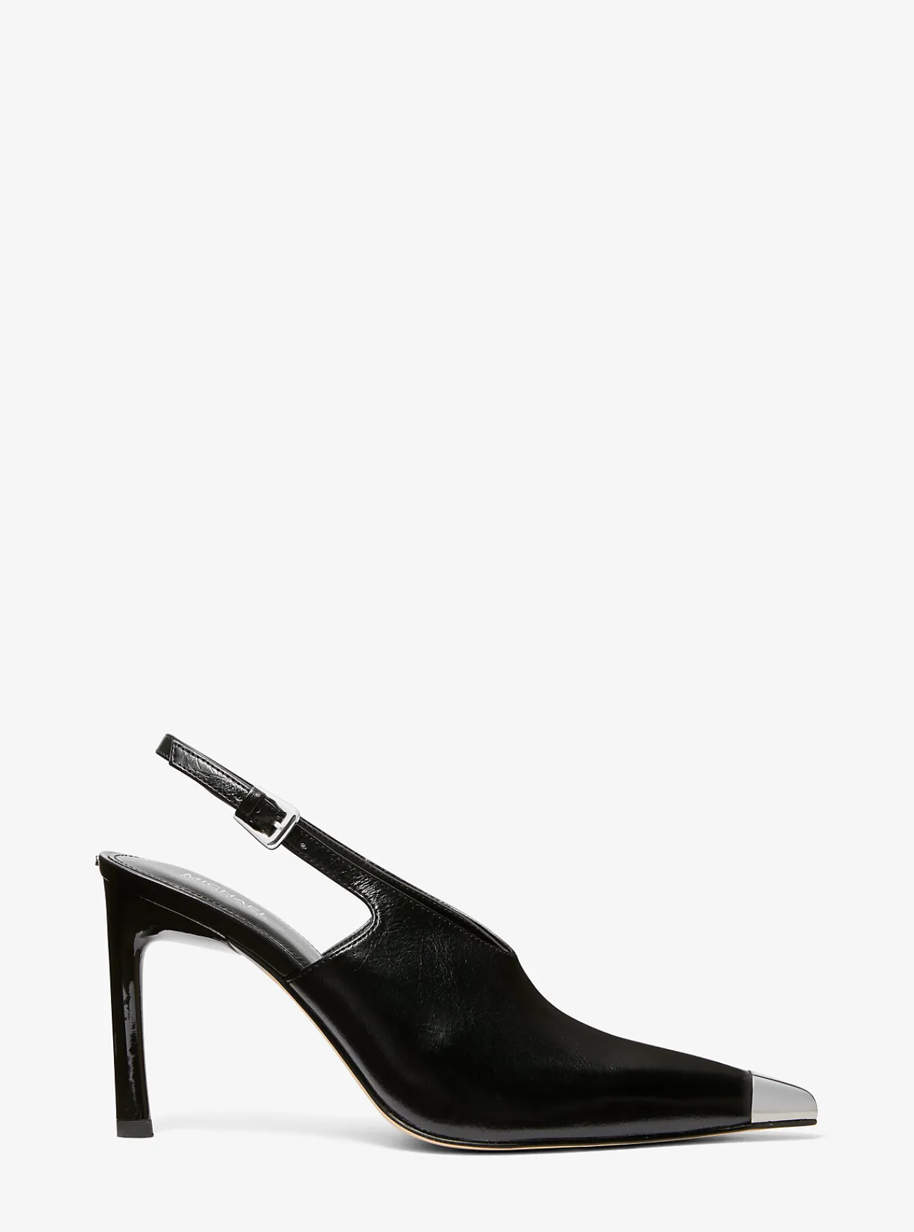 Michael Kors Pump Kasia van leer met slingback ZWART Sale