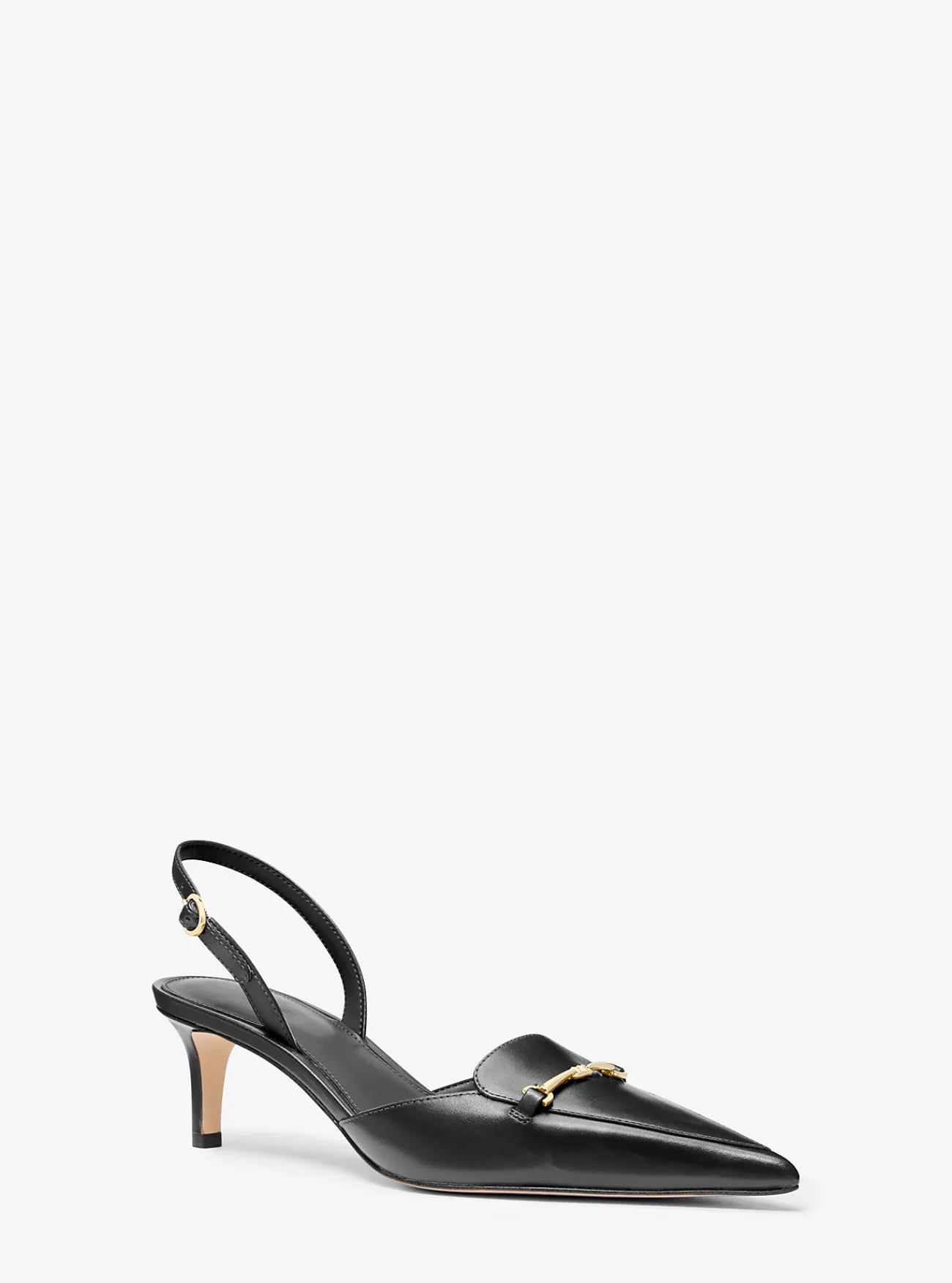 Michael Kors Pump Lena van leer met slingback ZWART Best
