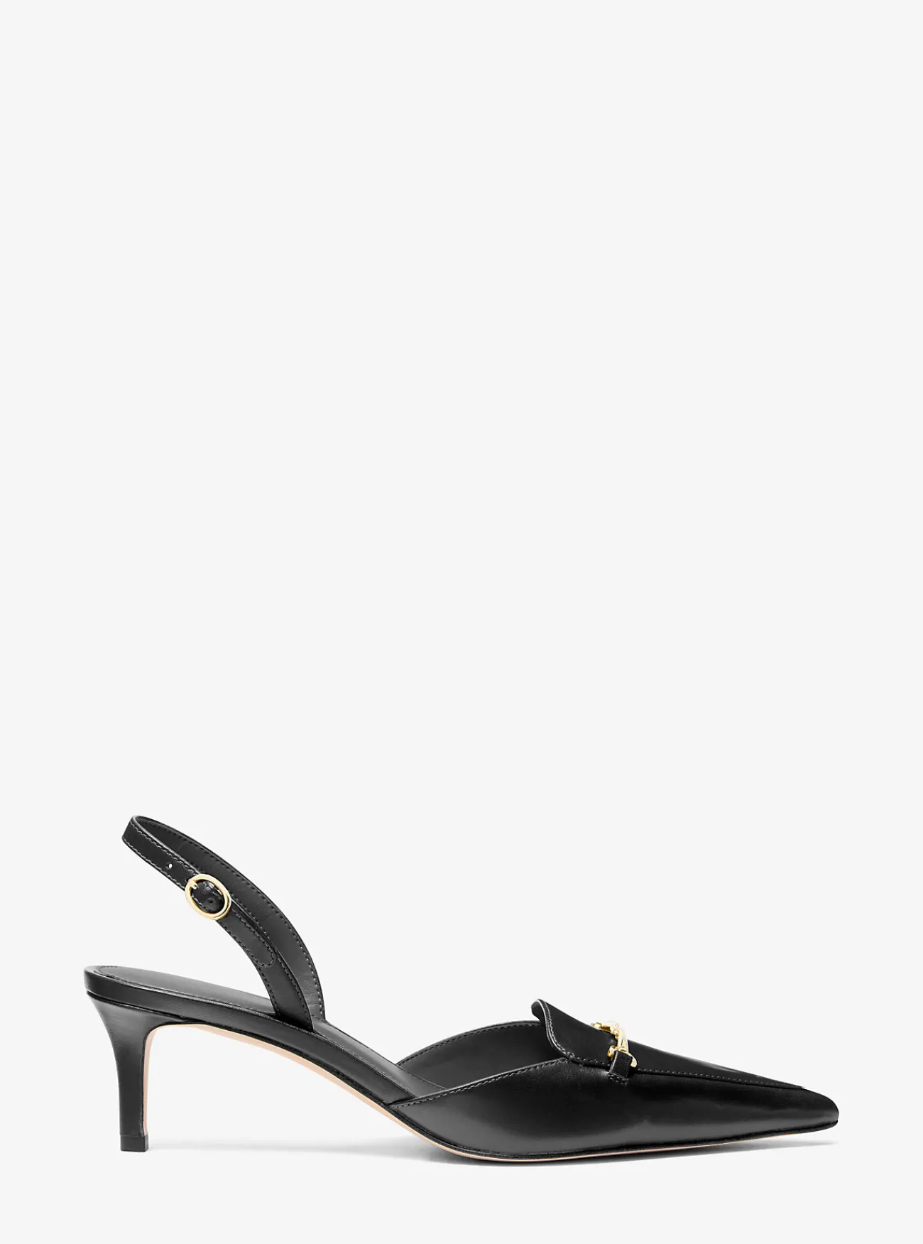 Michael Kors Pump Lena van leer met slingback ZWART Best