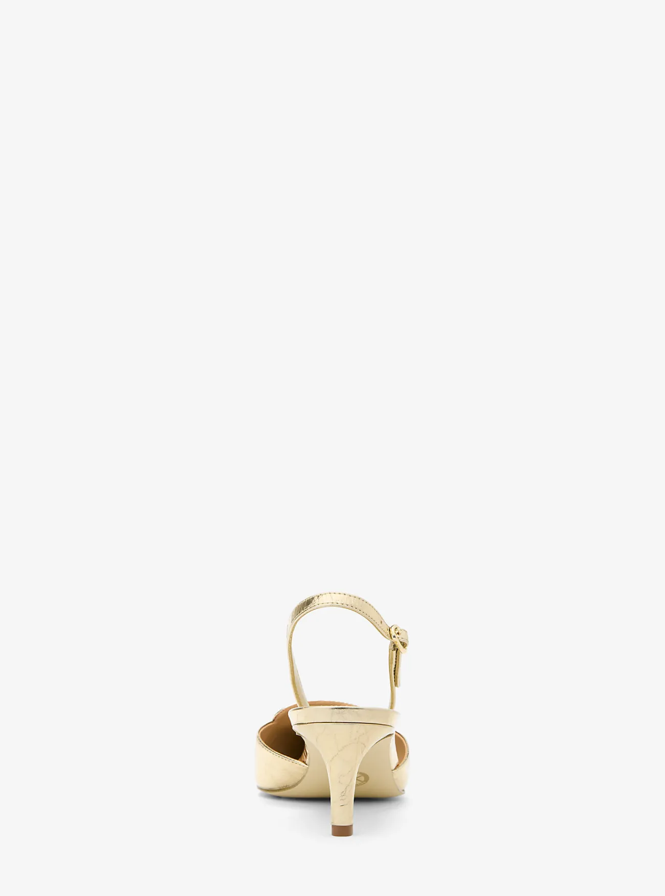 Michael Kors Pump Lena van metallic craquelé leer met slingback LICHTGOUD New
