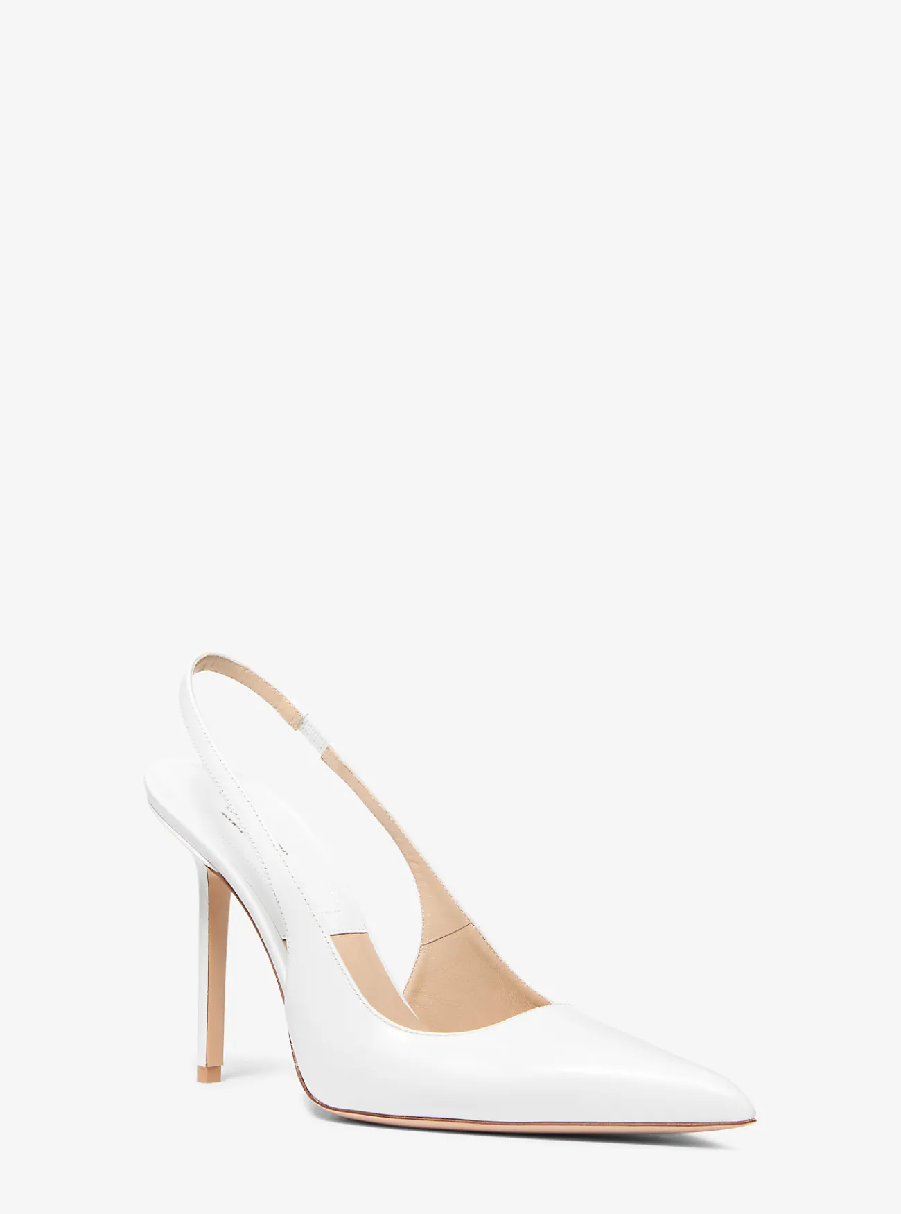 Michael Kors Pump Reece van leer met slingback OPTISCHWIT Outlet