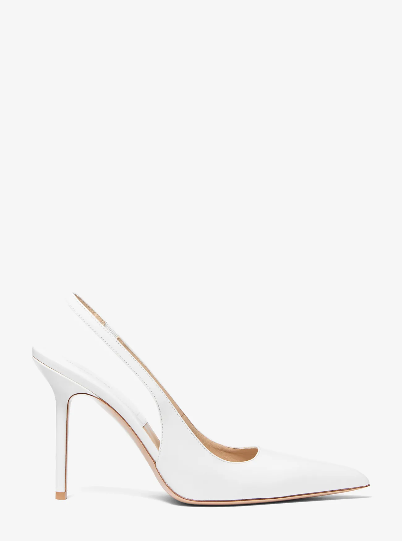 Michael Kors Pump Reece van leer met slingback OPTISCHWIT Outlet