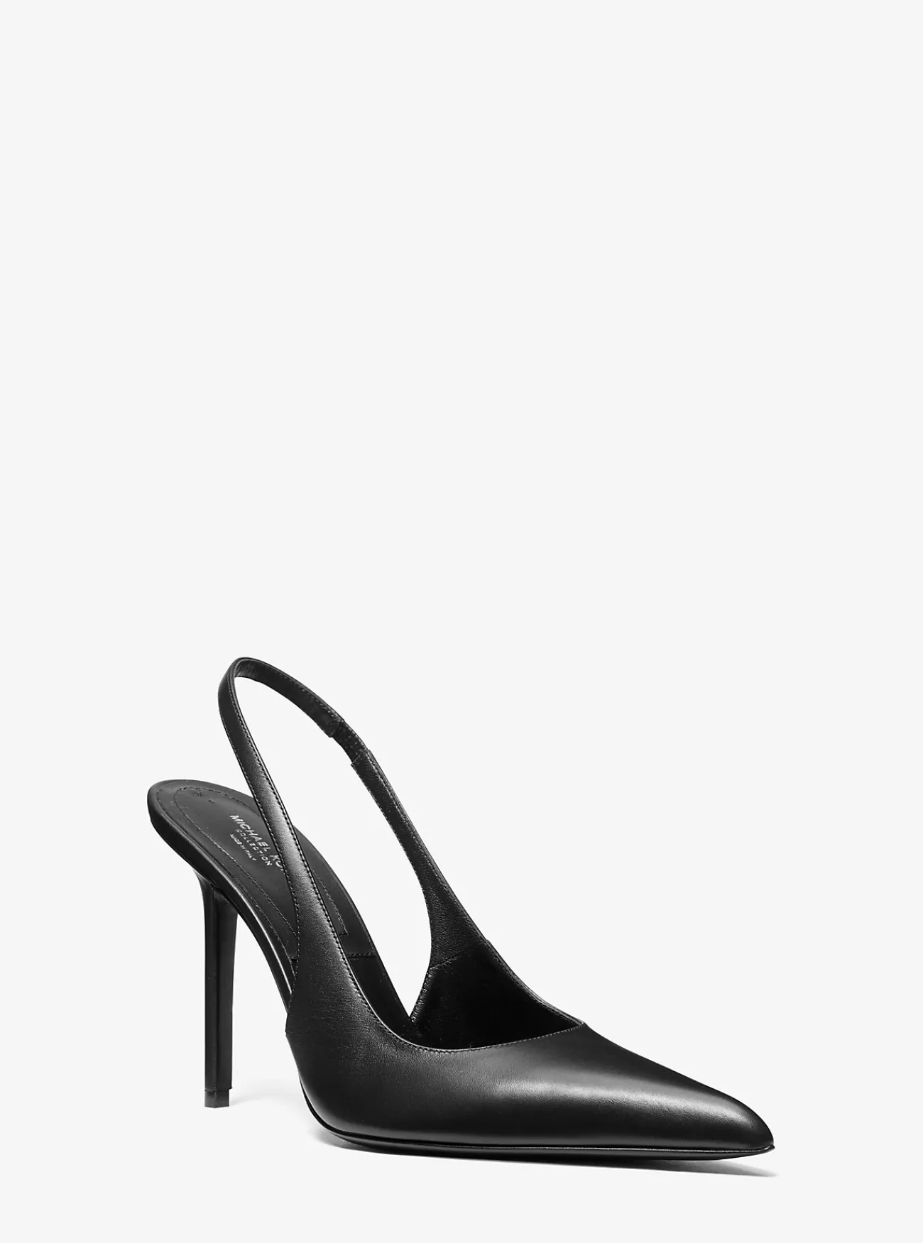 Michael Kors Pump Reece van leer met slingback ZWART New