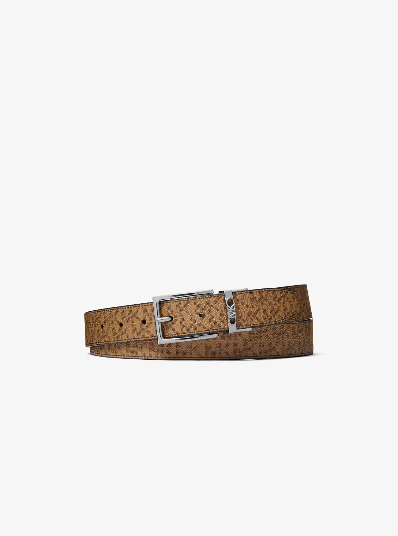 Michael Kors Riem van leer met logo, omkeerbaar ZWART Discount
