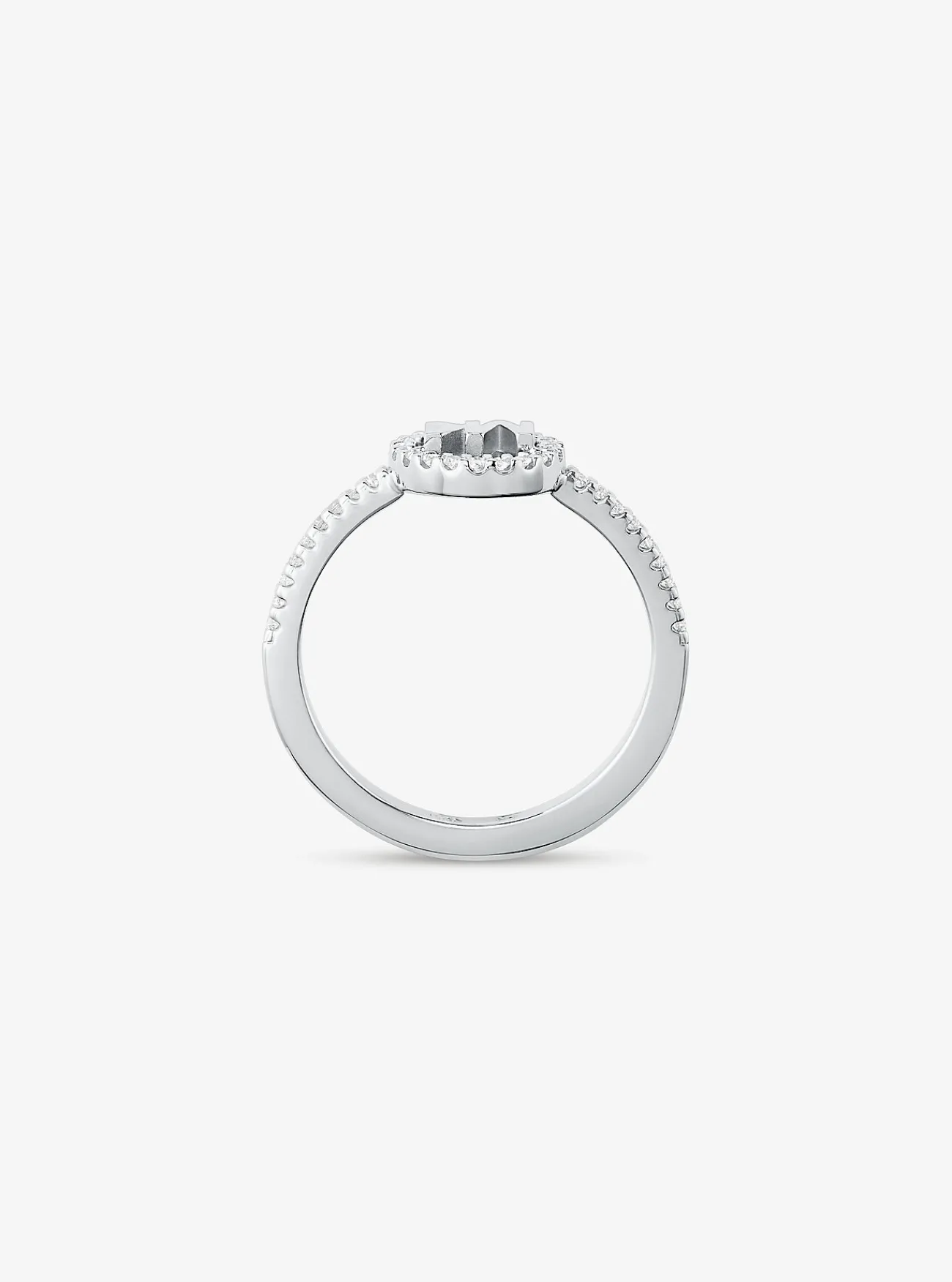 Michael Kors Ring van edelmetaal met logo en platering met sterling ZILVER Fashion