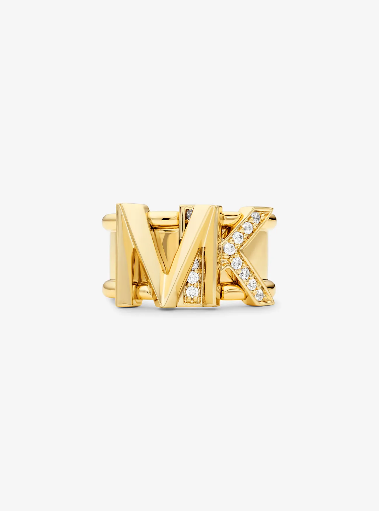 Michael Kors Ring van 14K verguld messing met siersteentjes GOUD Best
