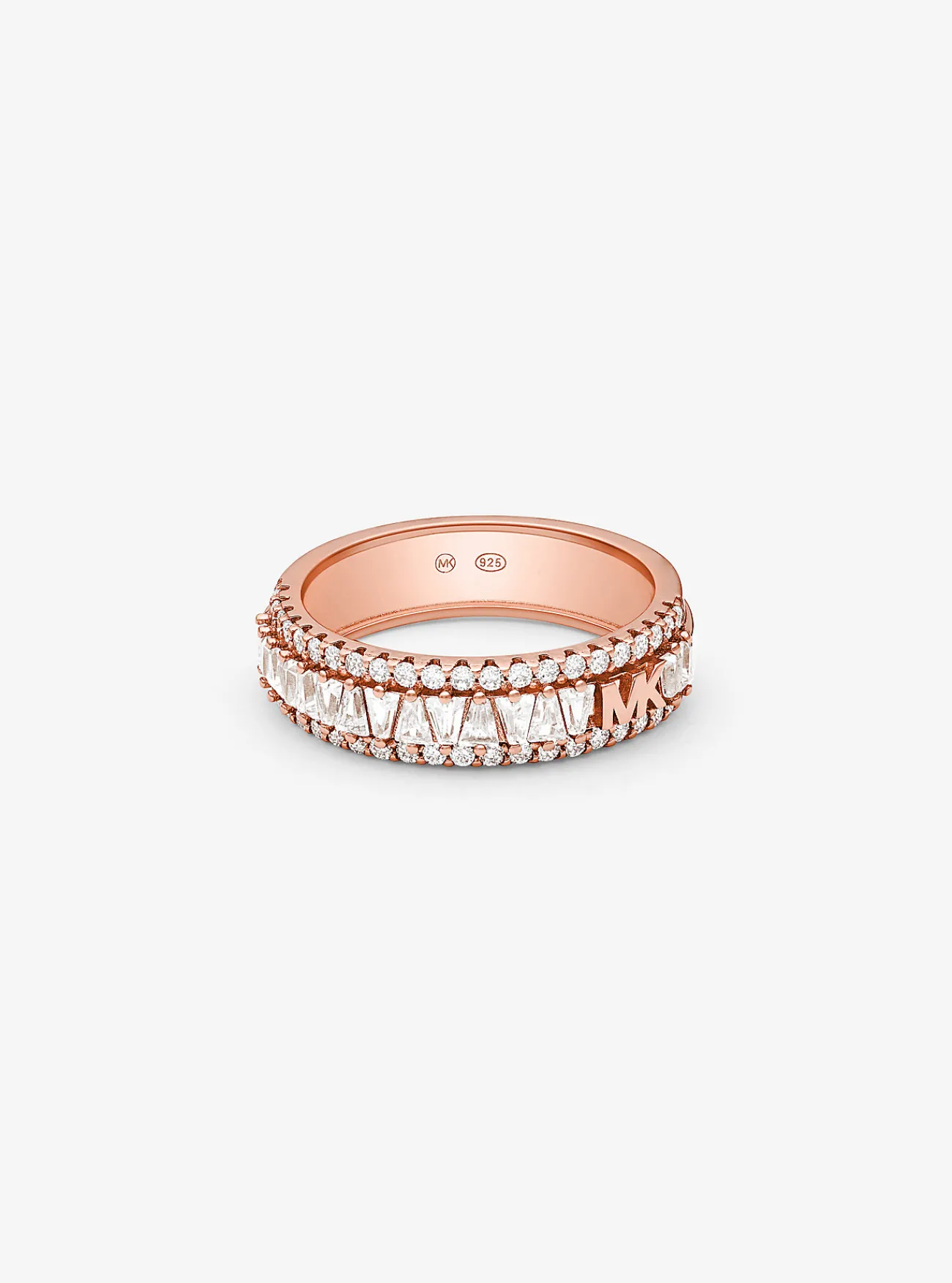 Michael Kors Ring van sterlingzilver met plating met edelmetaal en siersteentjes ROSÉGOUD Hot