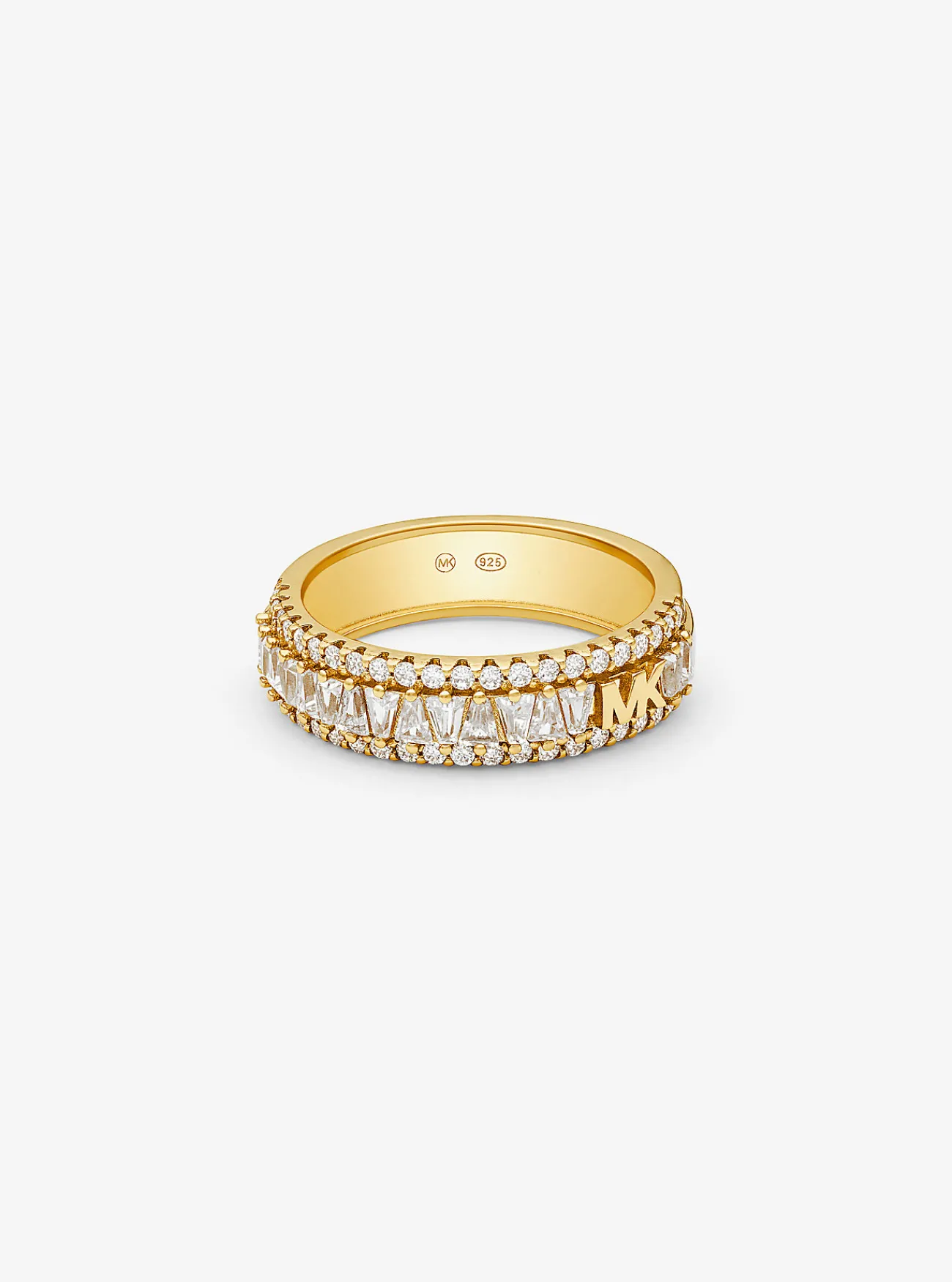 Michael Kors Ring van sterlingzilver met plating met edelmetaal en siersteentjes GOUD Best