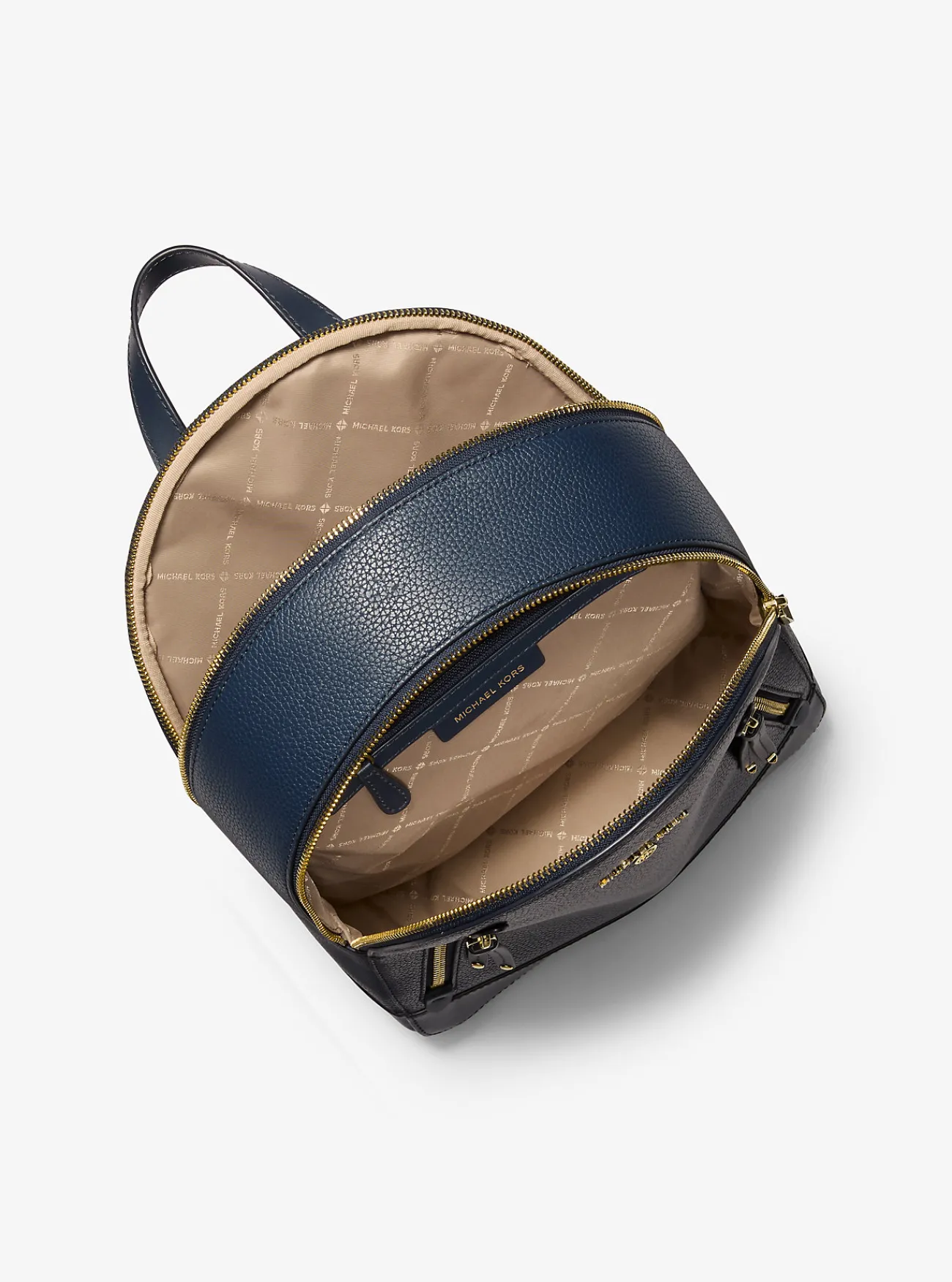Michael Kors Rugzak Brooklyn van getrommeld leer, middelgroot MARINEBLAUW Discount