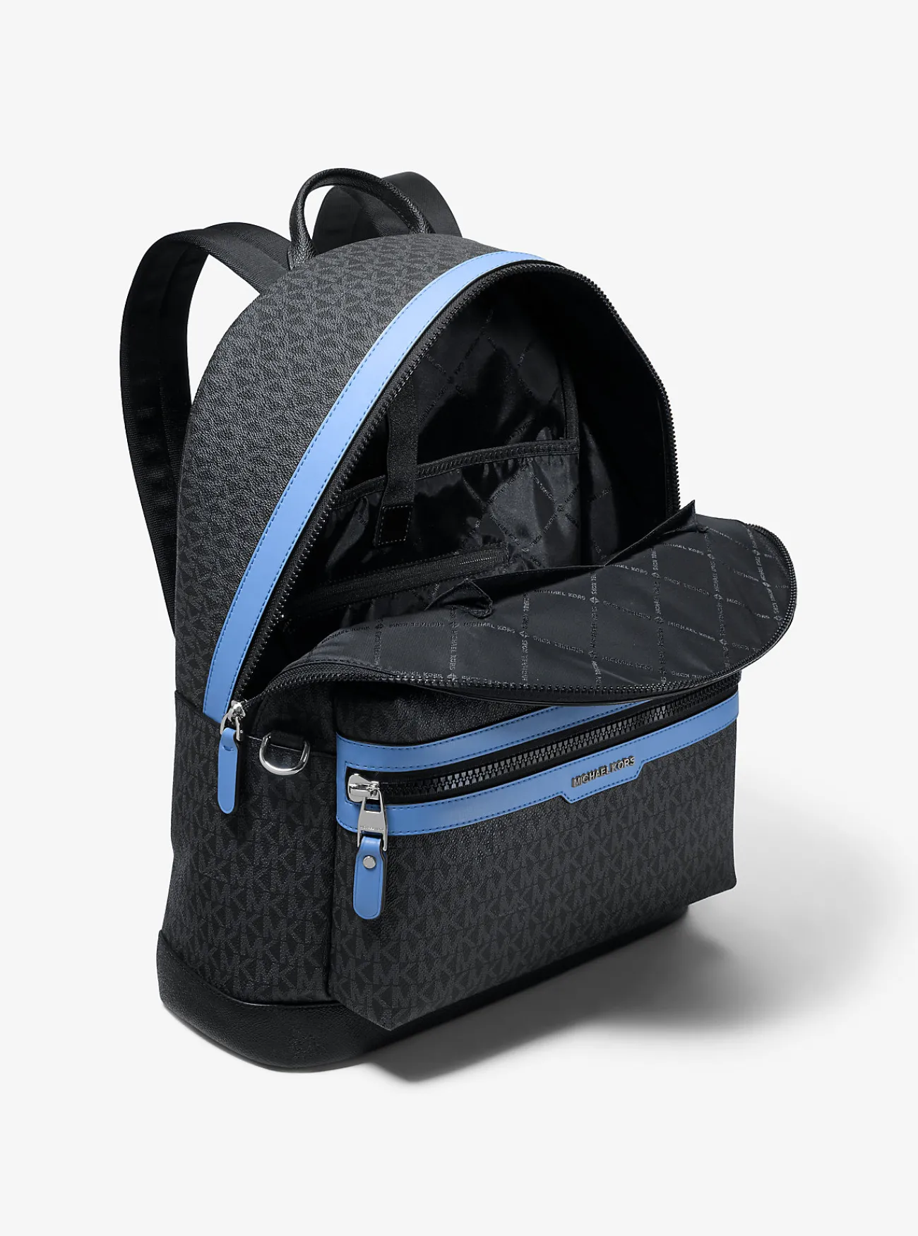 Michael Kors Rugzak Hudson met Empire-monogram BLAUWMULTI Clearance
