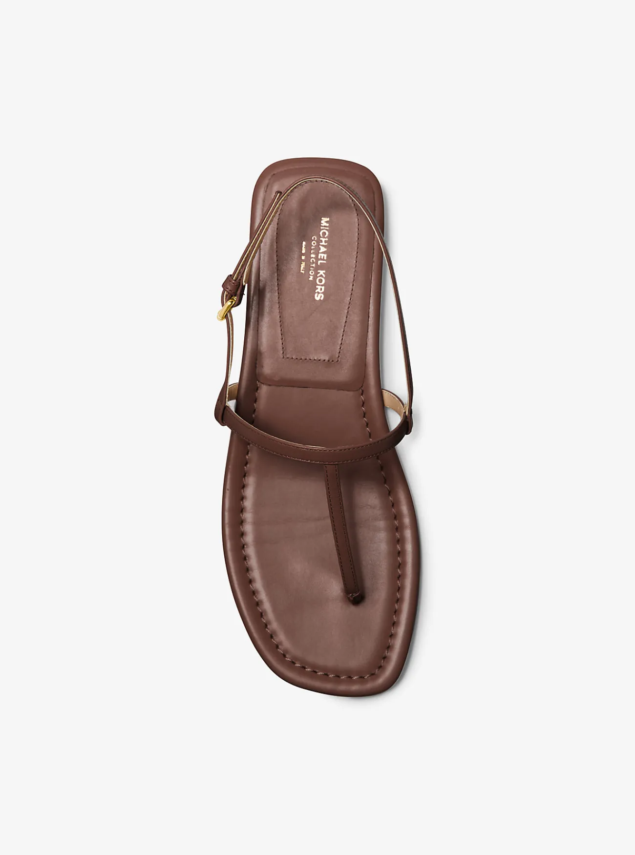 Michael Kors Sandaal Ali van leer NOOTMUSKAAT Online