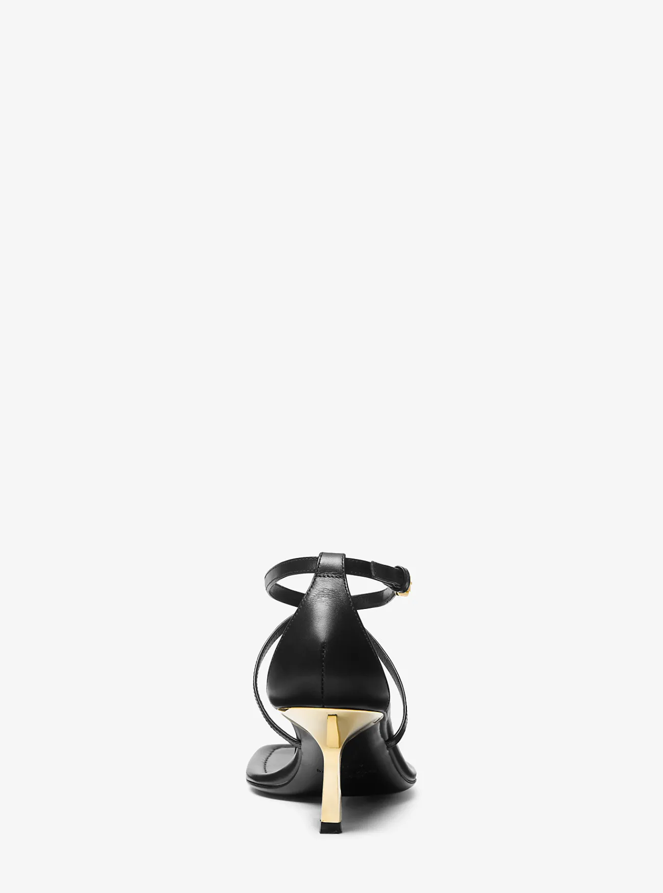 Michael Kors Sandaal Anna van leer ZWART New