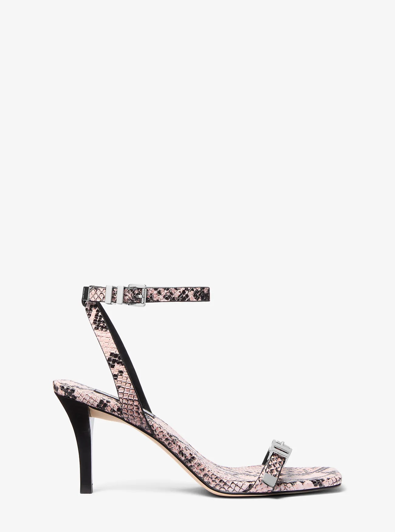 Michael Kors Sandaal Darrington van leer met slangenprint in reli&euml;f ZACHTROZE Fashion